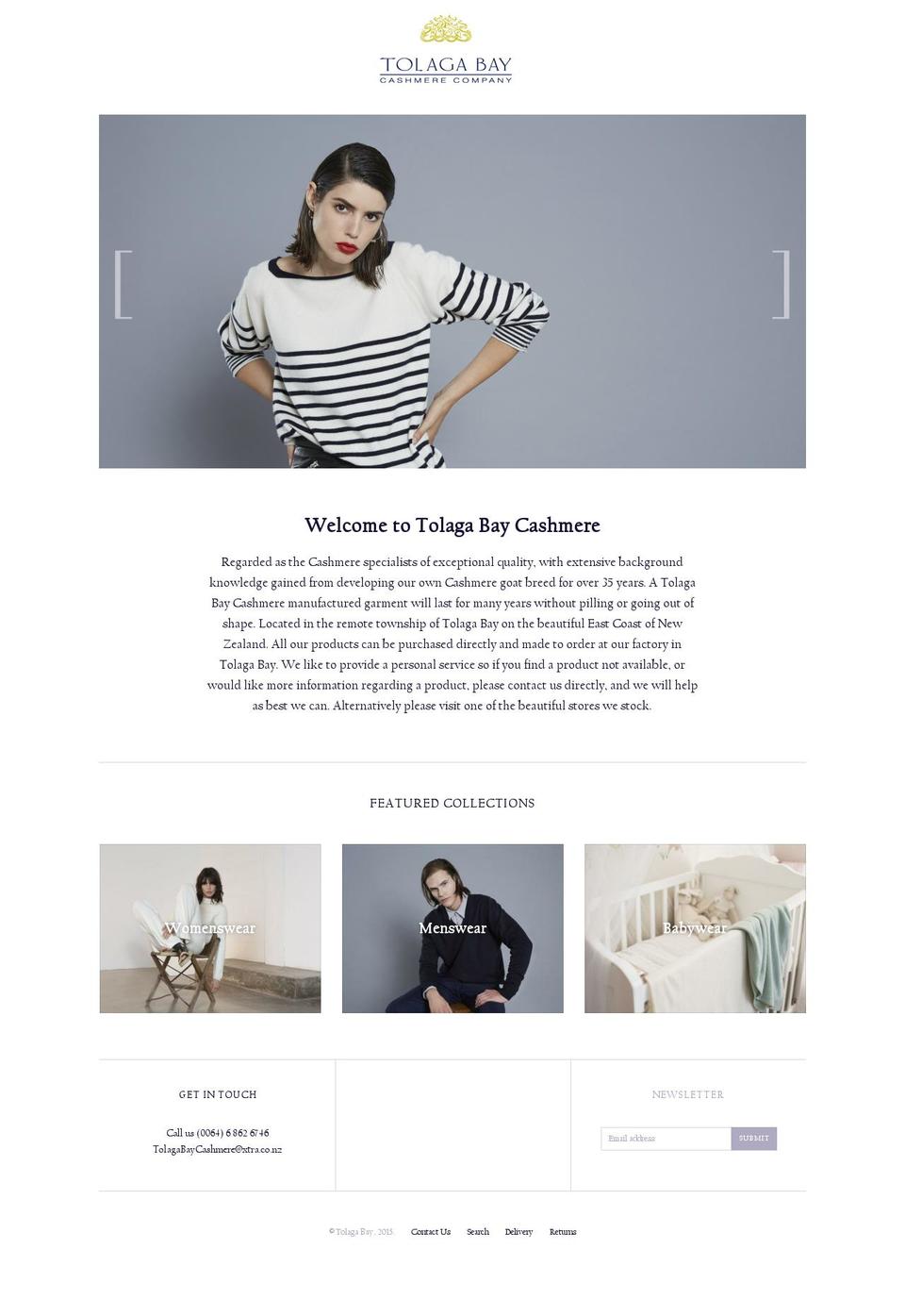 Copy of Atlantic Shopify theme site example tolagabaycashmere.com