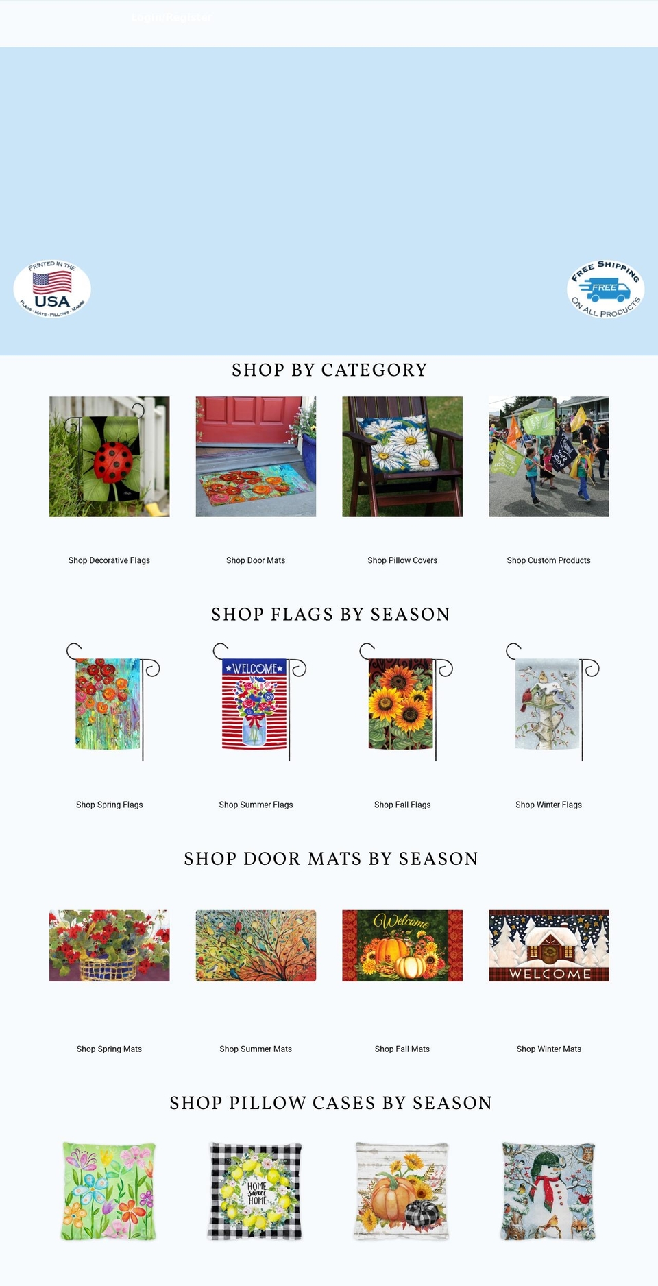 tolandflags.com shopify website screenshot