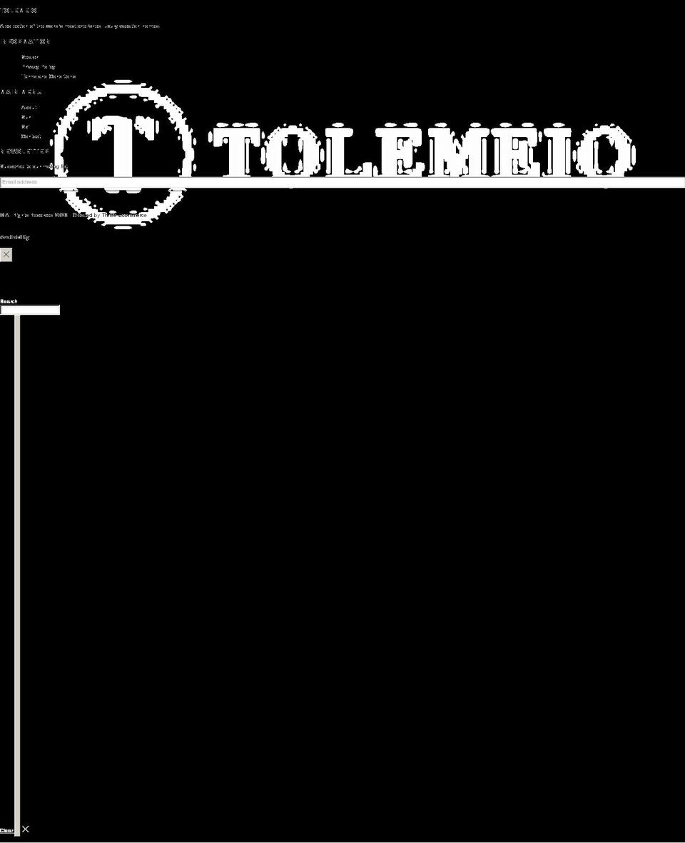 tolemeio.com shopify website screenshot