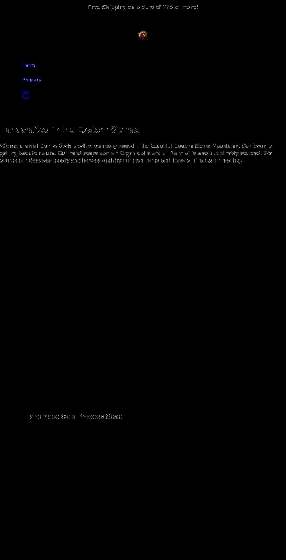 tolesoaps.com shopify website screenshot