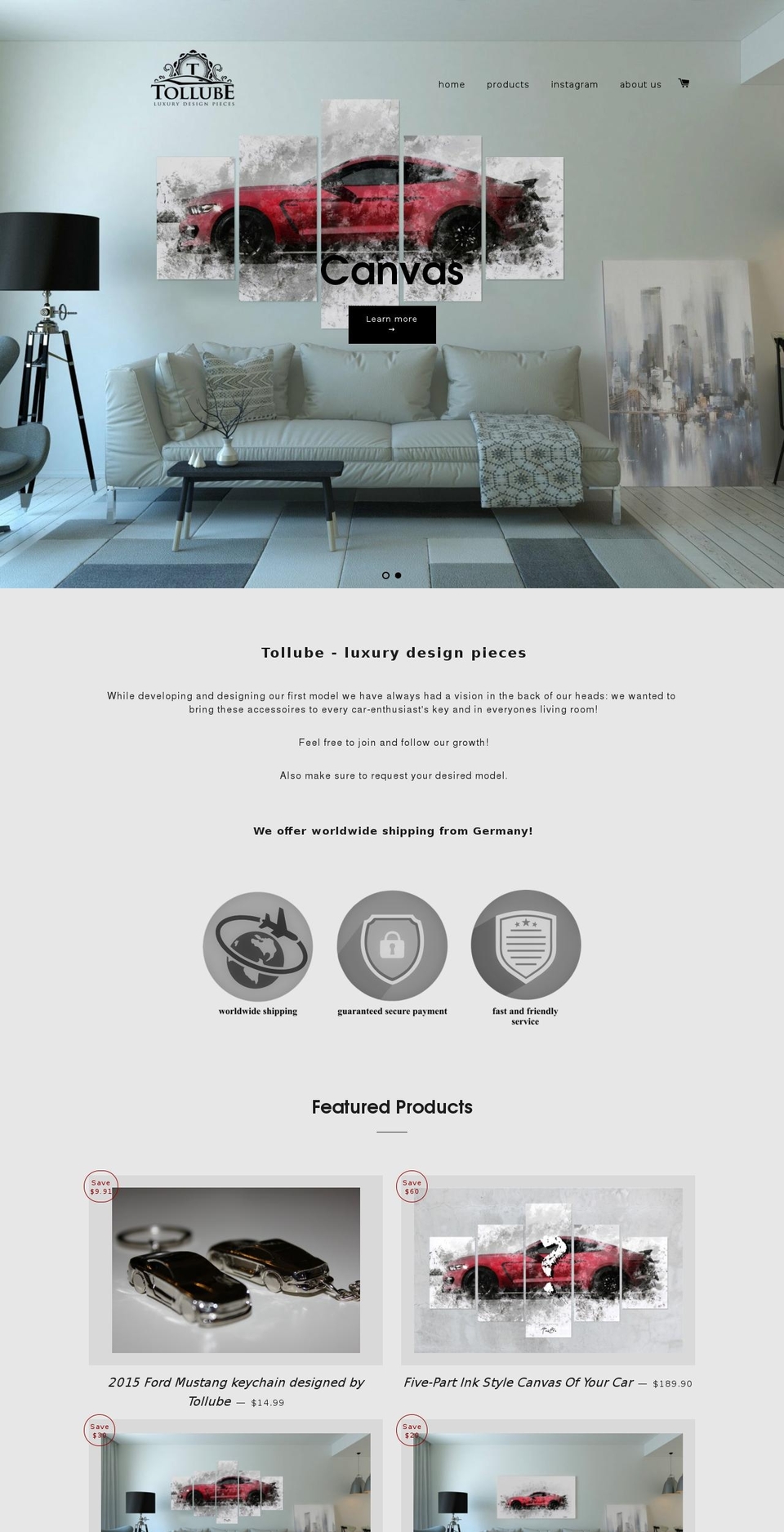 tollube.com — Shopify storefront screenshot