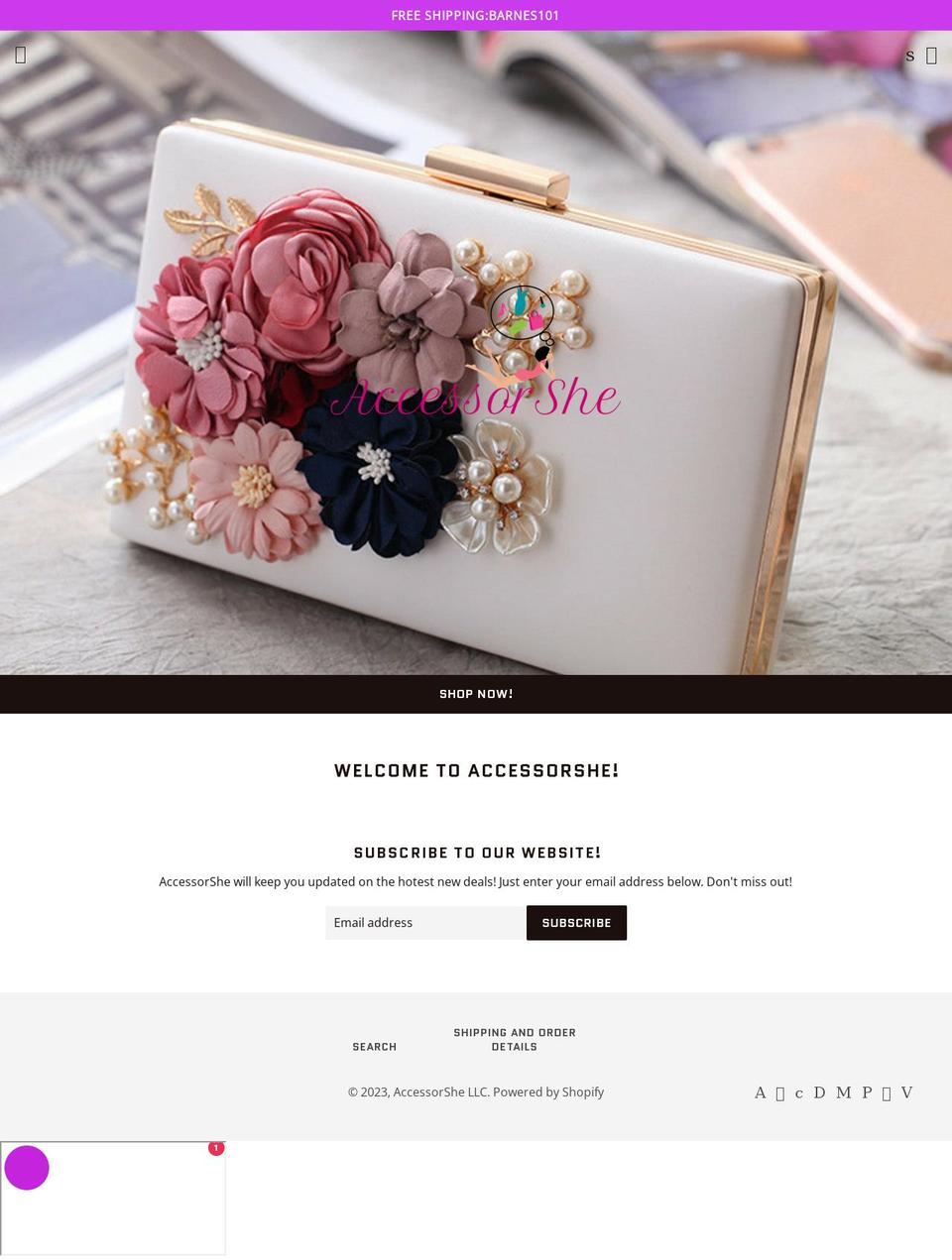 tolyabarnes.com — Shopify storefront screenshot