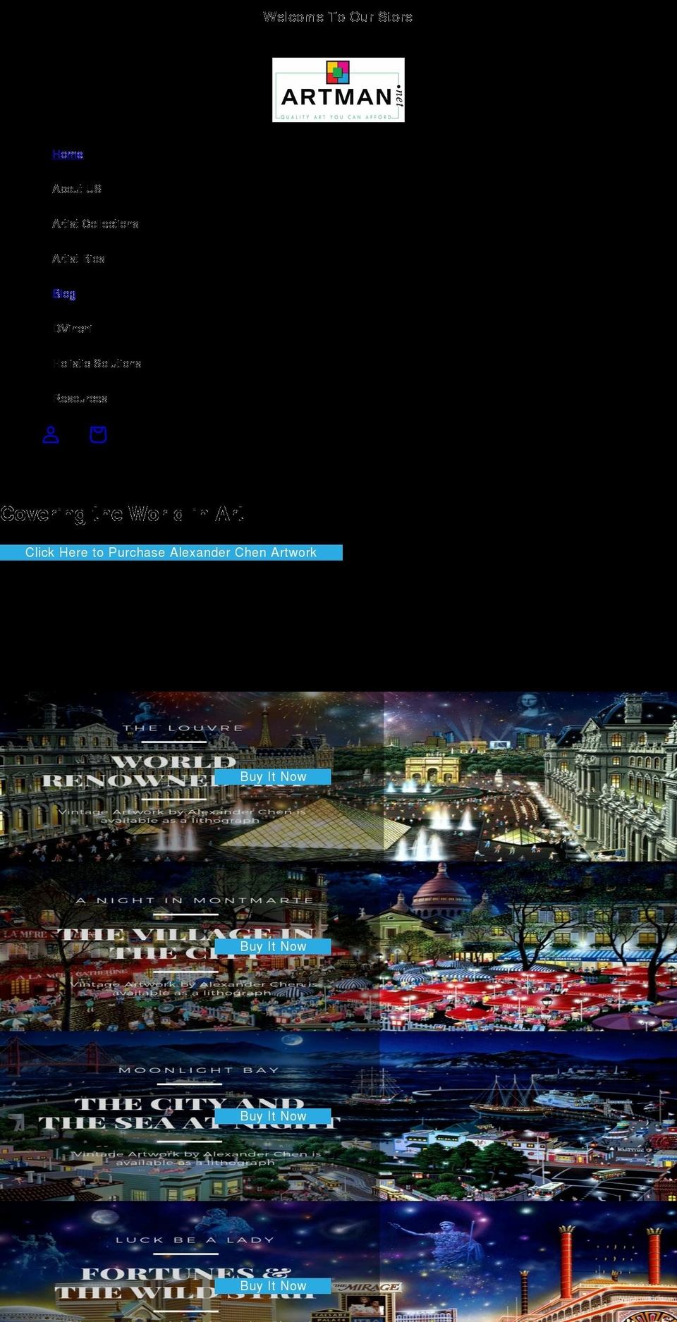 tom-binder-fine-arts.myshopify.com shopify website screenshot