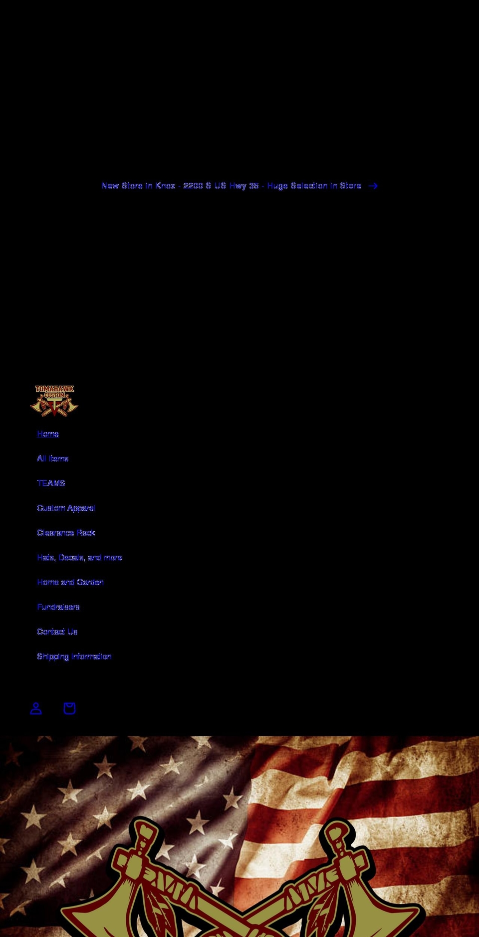 tomahawkcustom.com shopify website screenshot