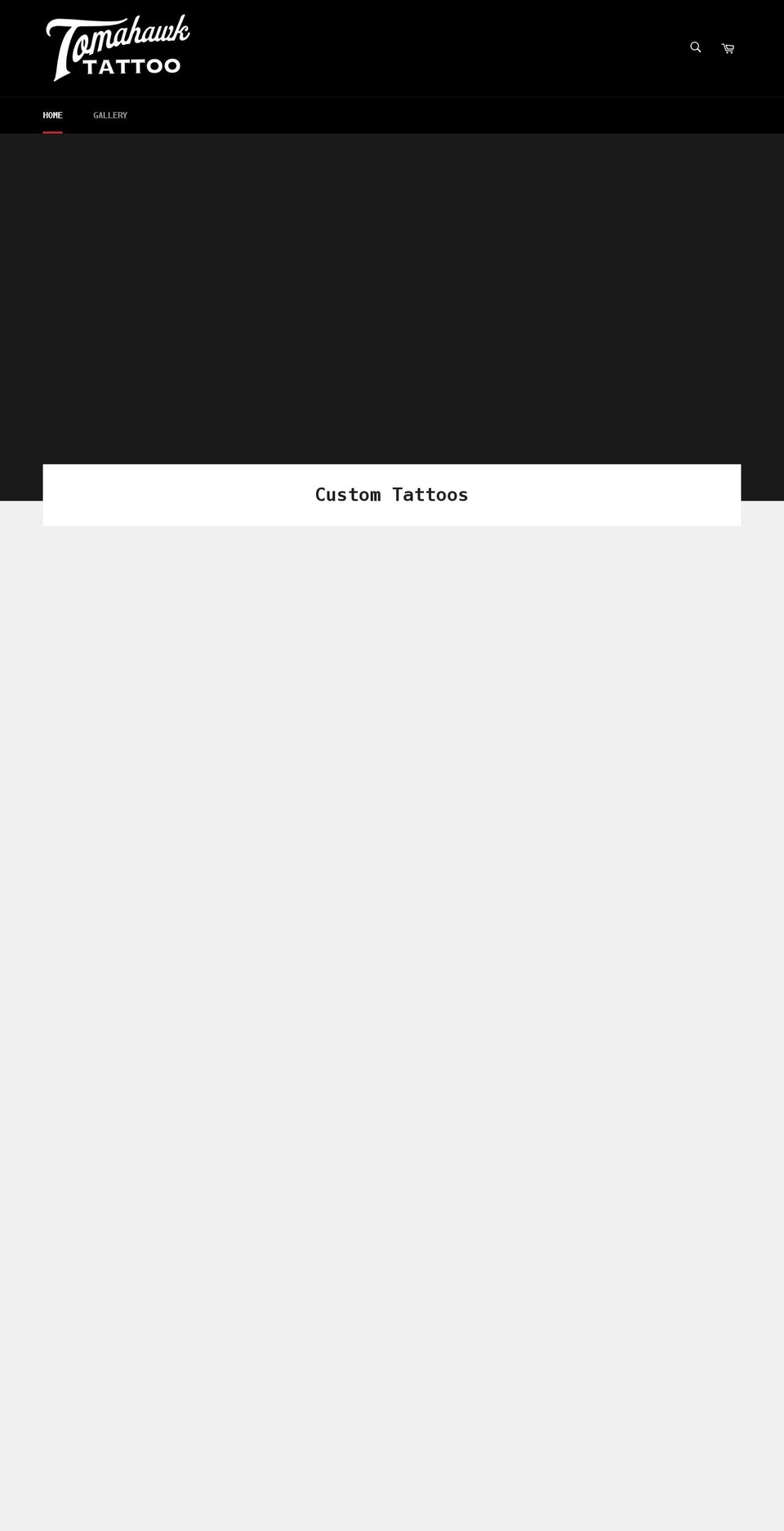 tomahawkink.com shopify website screenshot