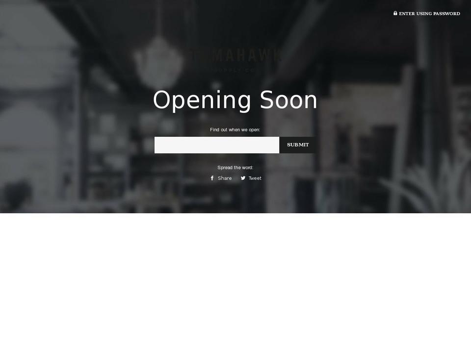 tomahawksupplyco.com shopify website screenshot