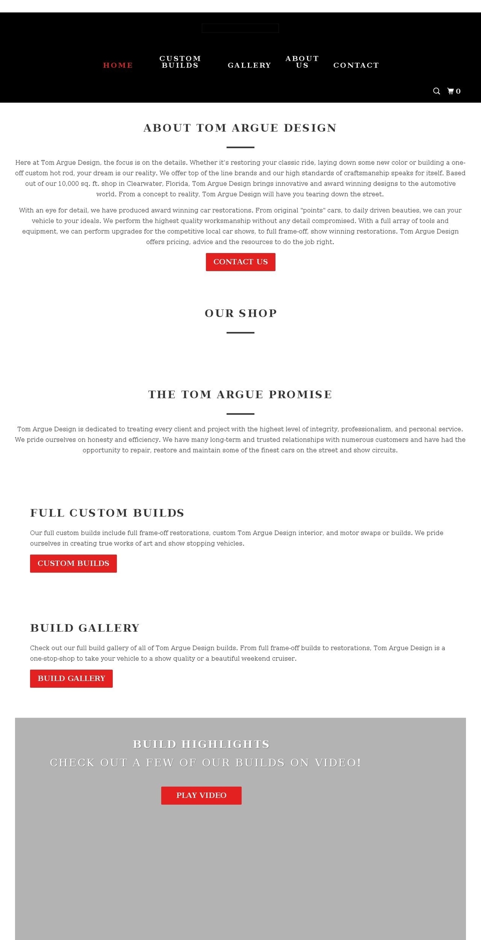 tomarguedesign.com shopify website screenshot