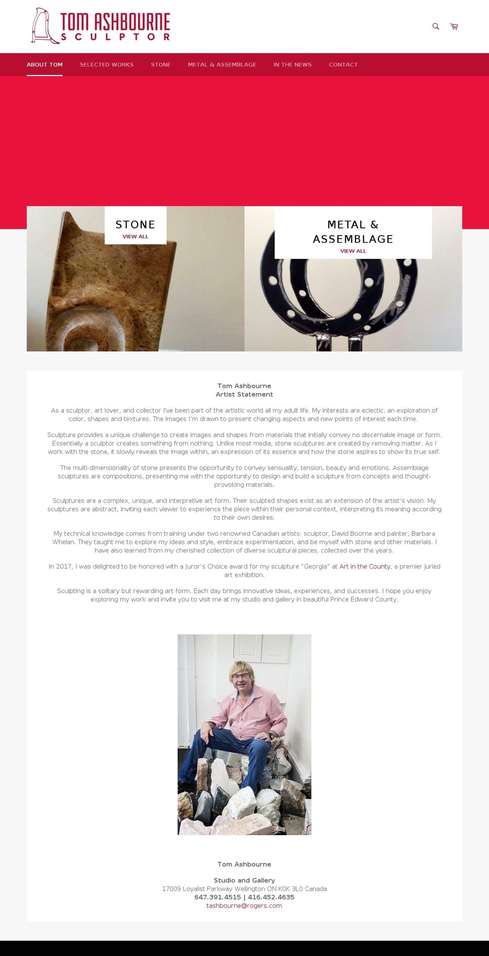 tomashbourne.com shopify website screenshot