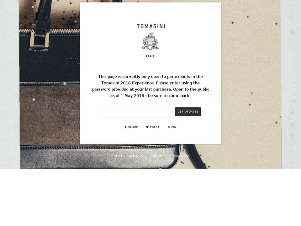 tomasini.paris shopify website screenshot