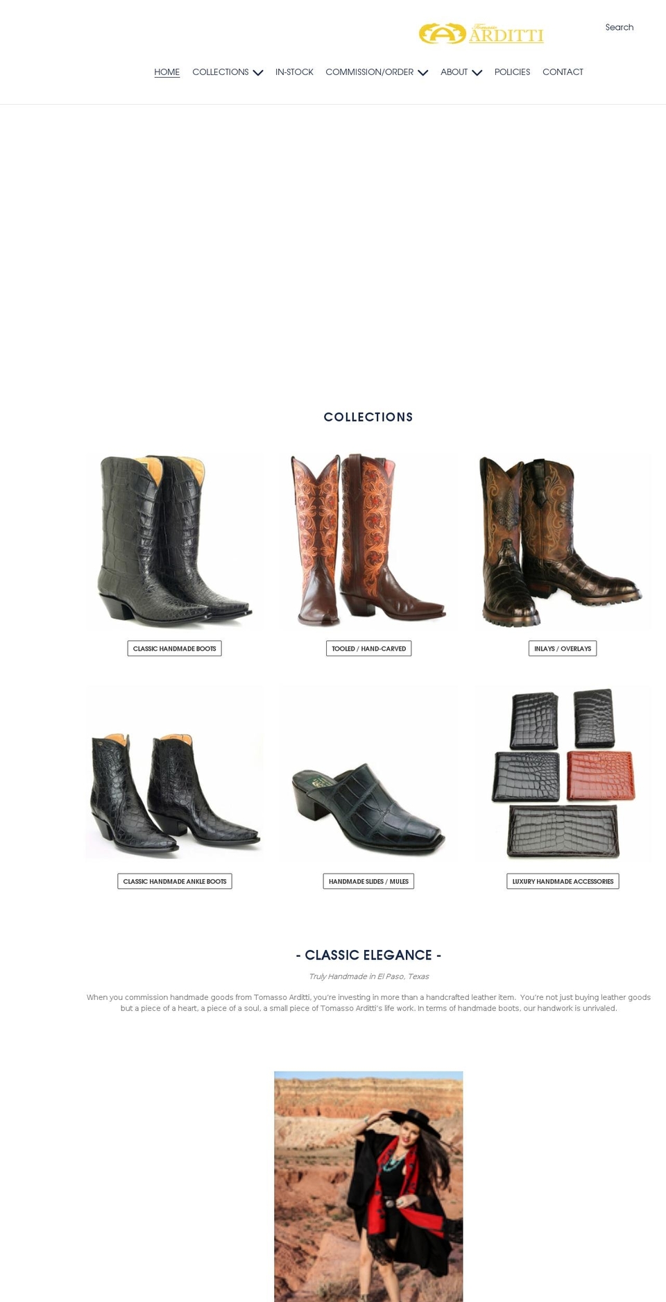 tomassoarditti.com shopify website screenshot