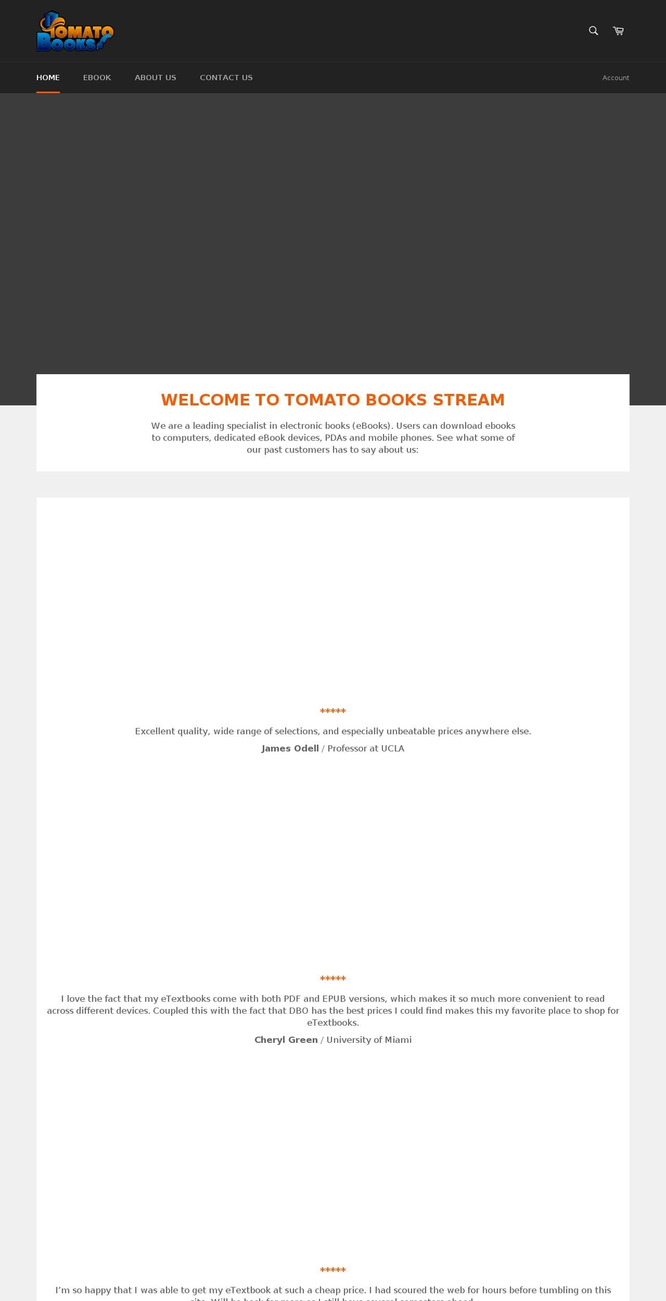 tomatobooks.com shopify website screenshot