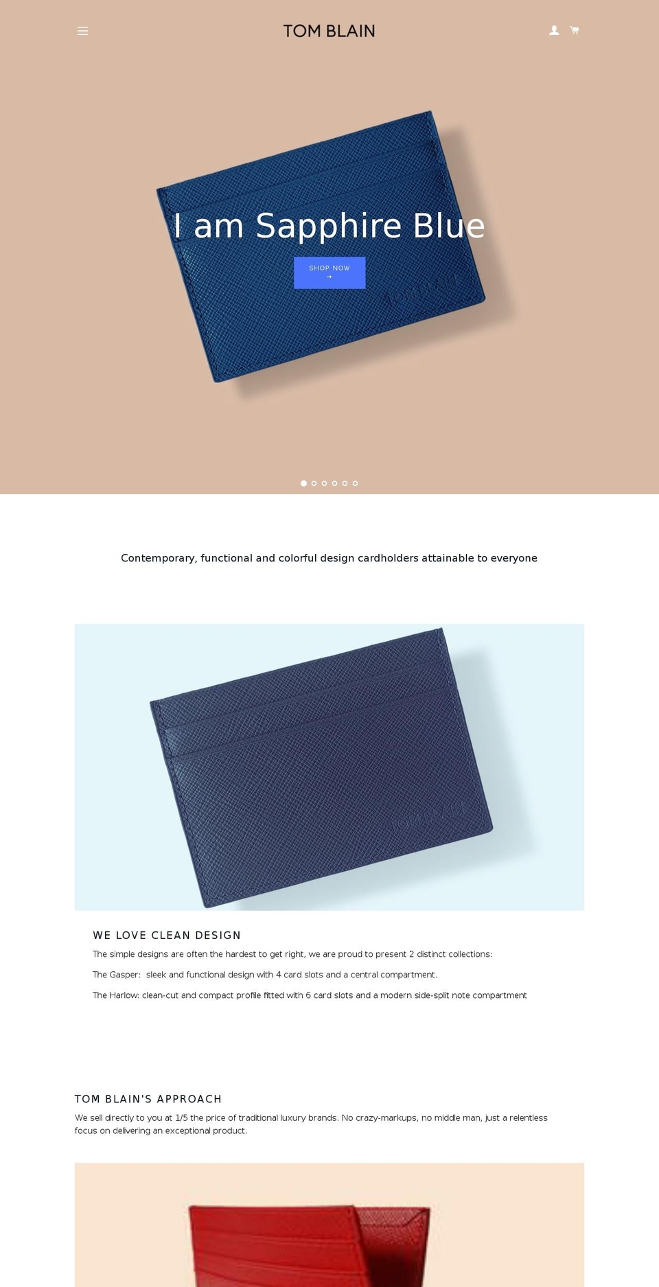 tomblain.com — Shopify storefront screenshot