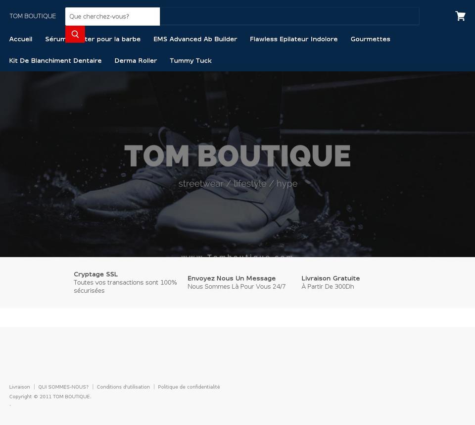 tomboutique.com — Shopify storefront screenshot
