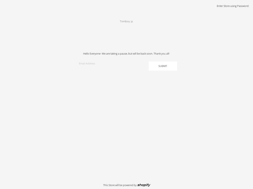 tomboy31.com shopify website screenshot