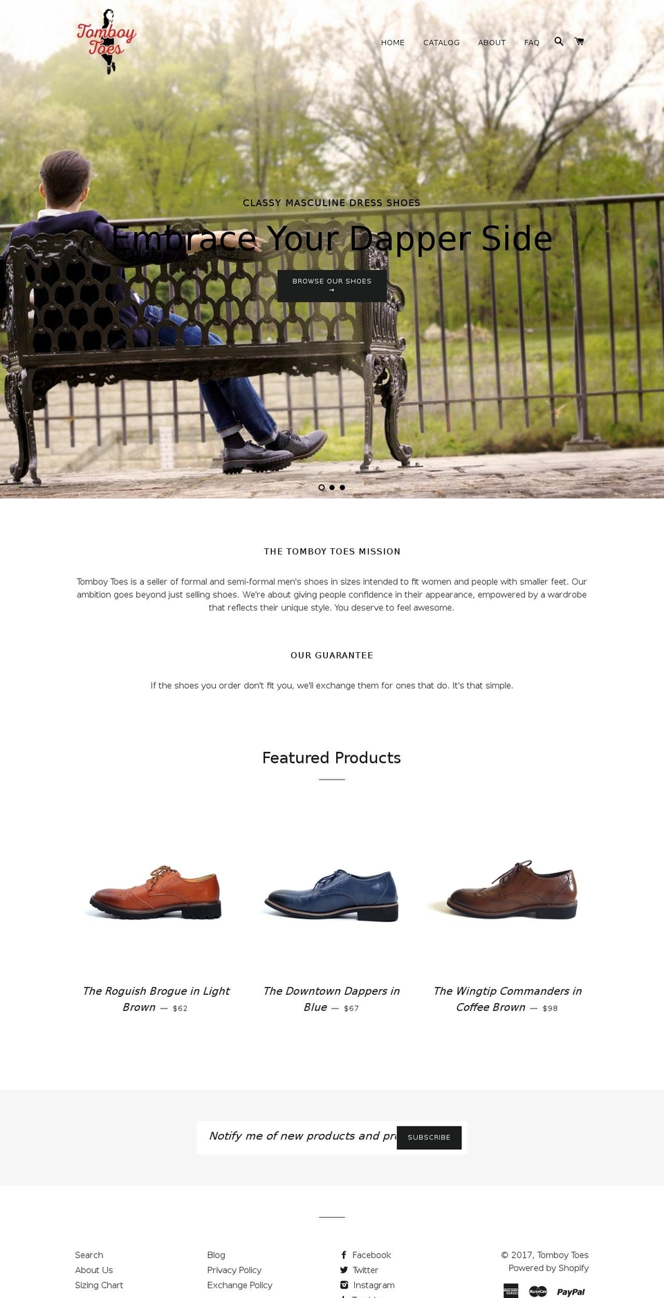 Brooklyn Shopify theme site example tomboytoes.com