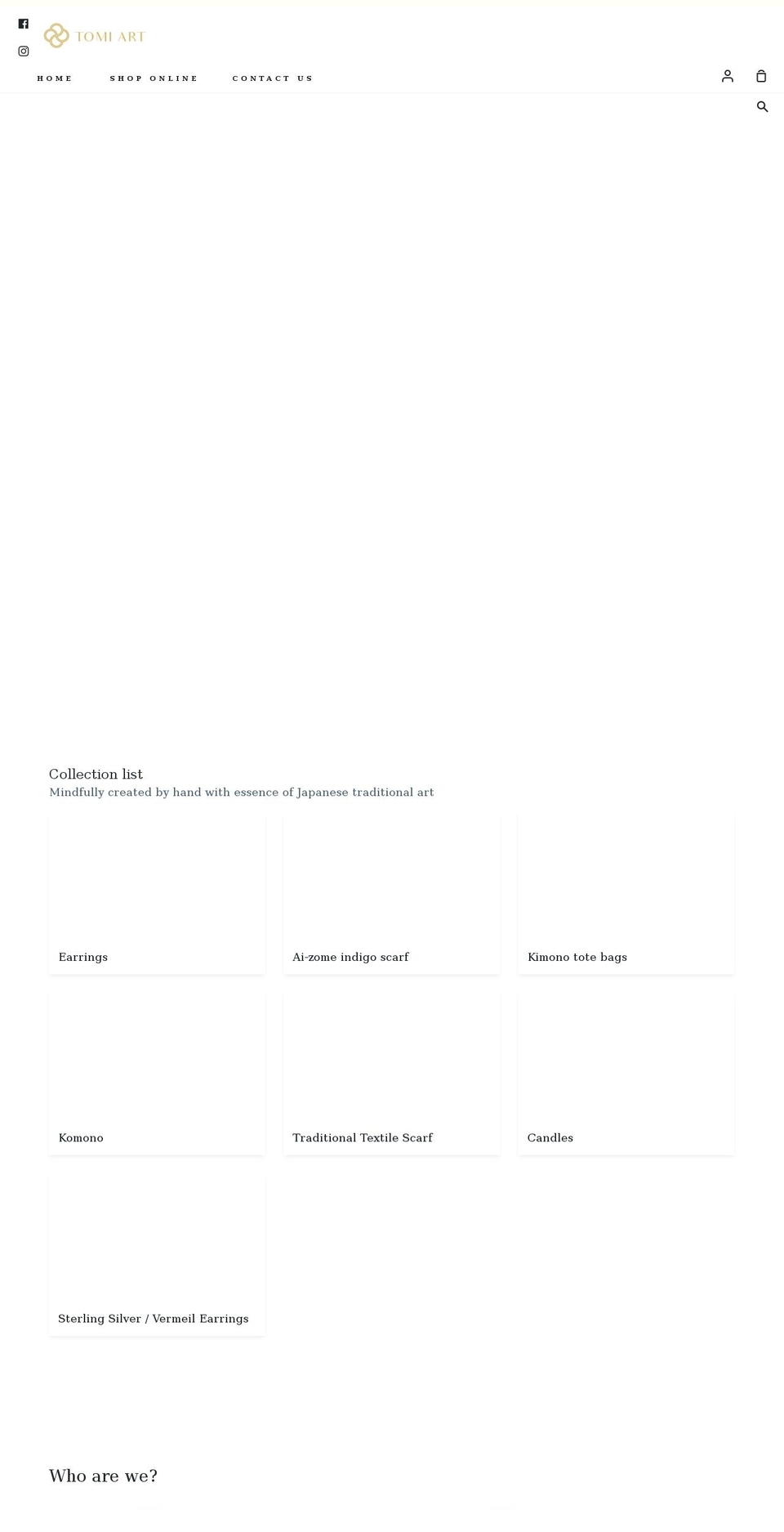 tomiart.com.au shopify website screenshot