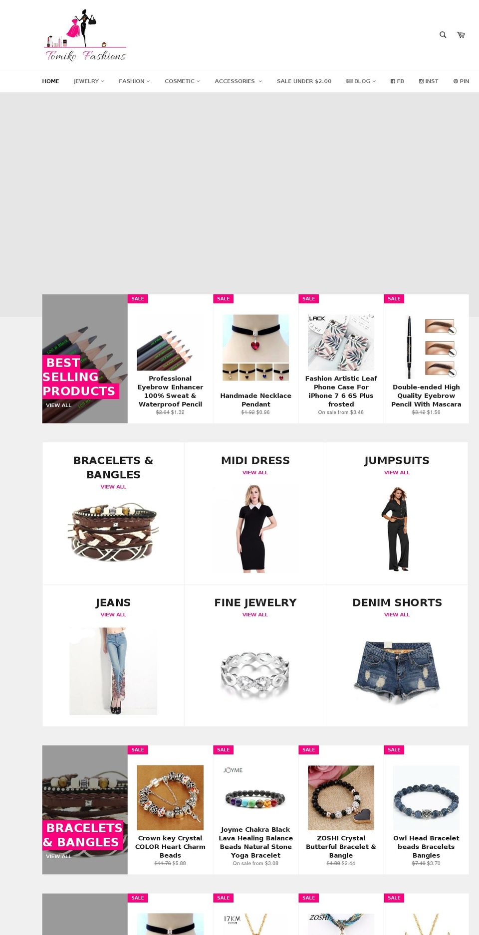 tomikofashions.com — Shopify storefront screenshot