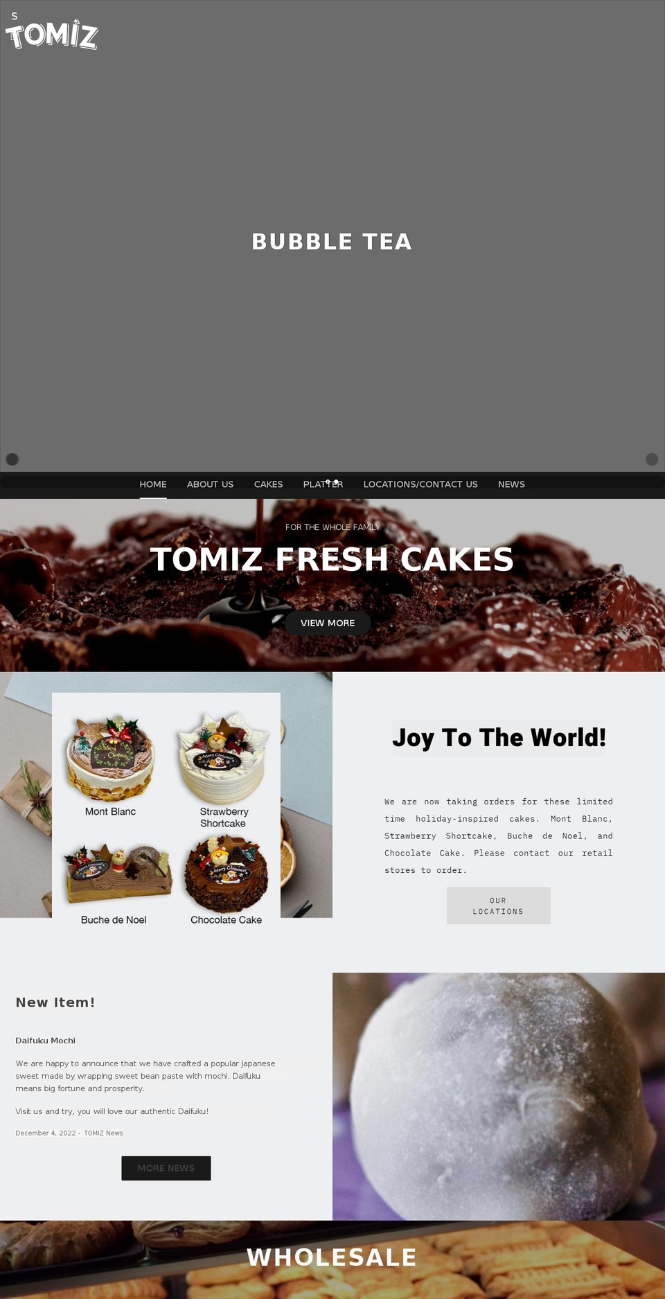 tomizny.com shopify website screenshot