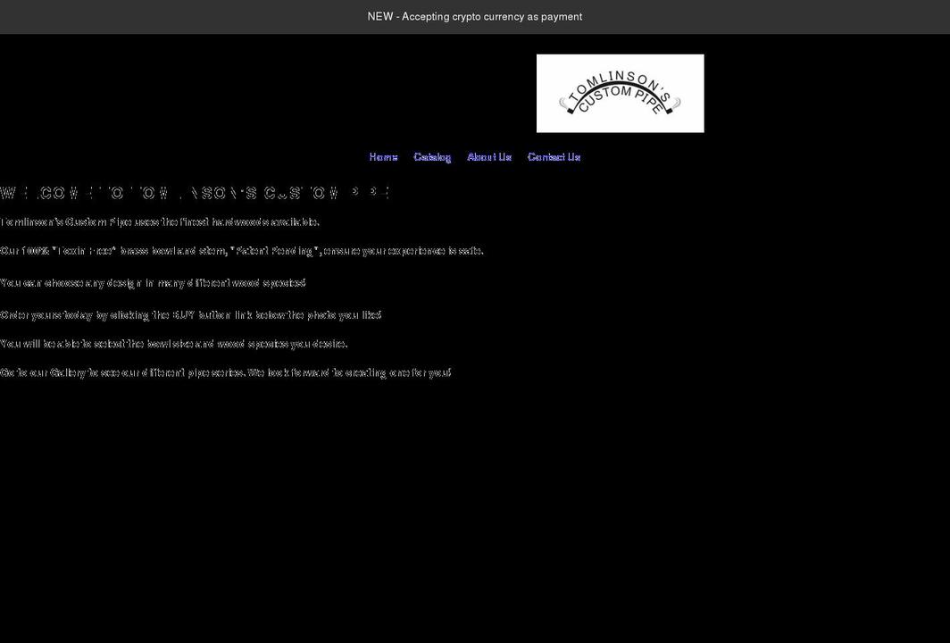 tomlinson-s-custom-pipe.myshopify.com shopify website screenshot