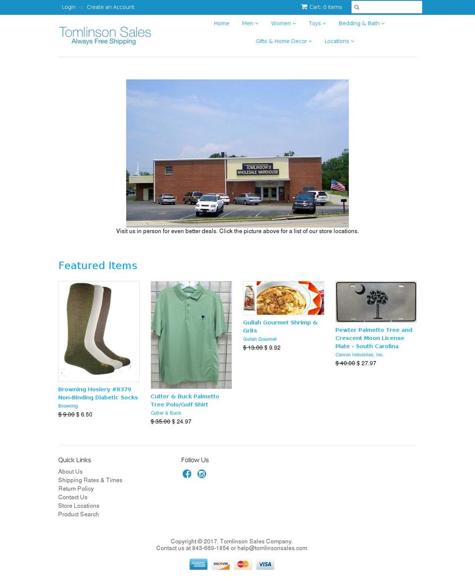 tomlinsonsales.com shopify website screenshot