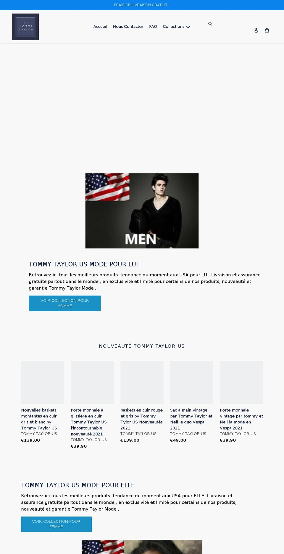tommy-taylor.com shopify website screenshot