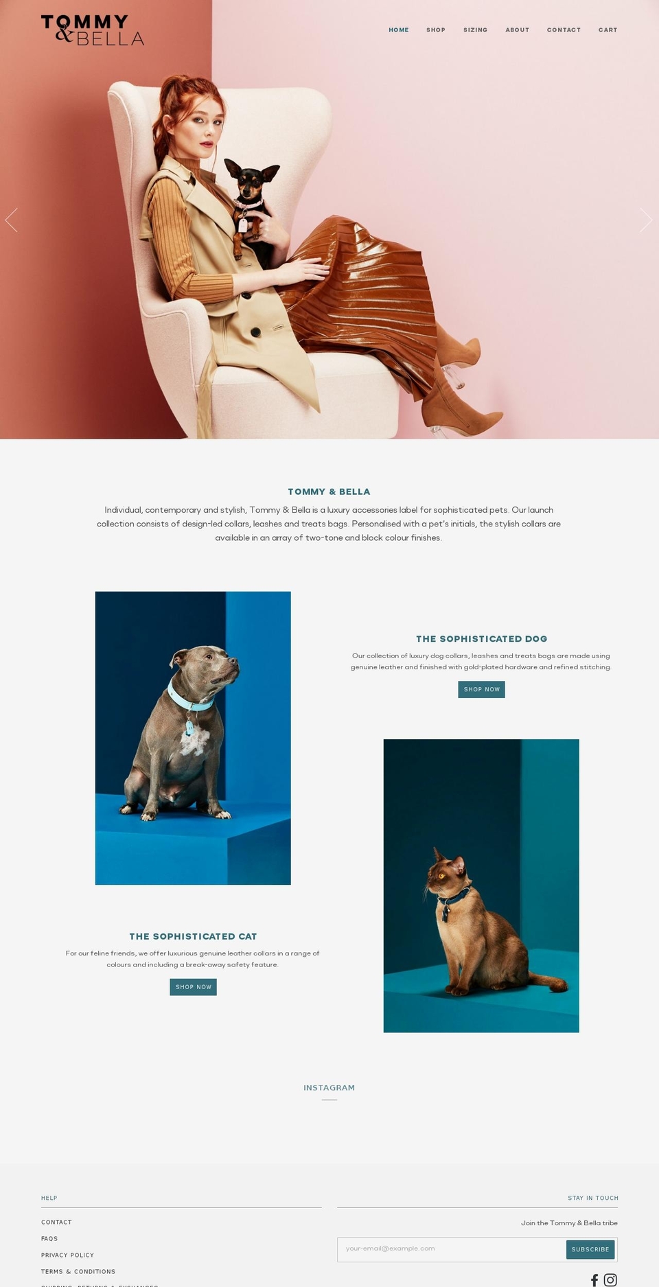tommybella.com — Shopify storefront screenshot
