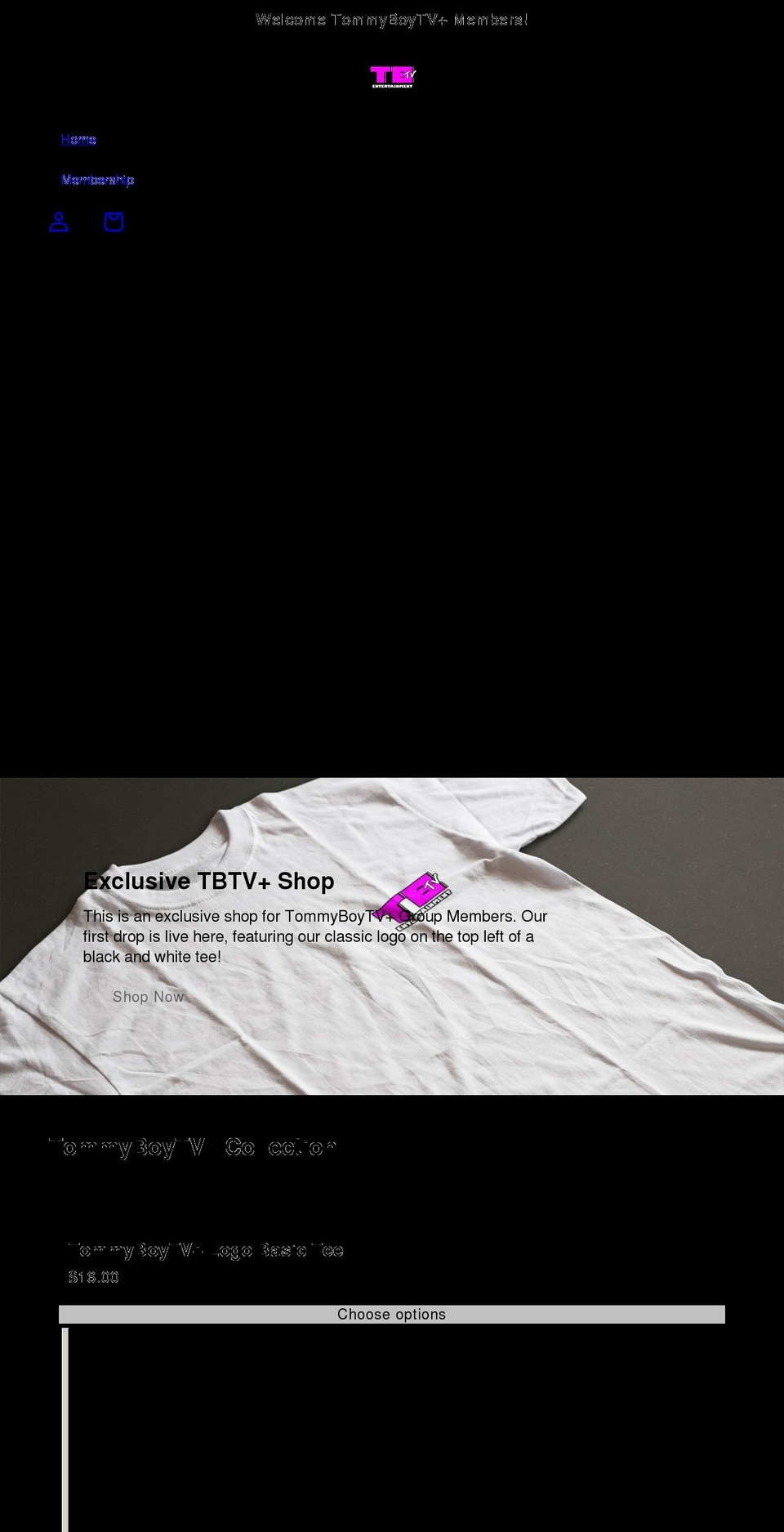 tommyboytv.com shopify website screenshot
