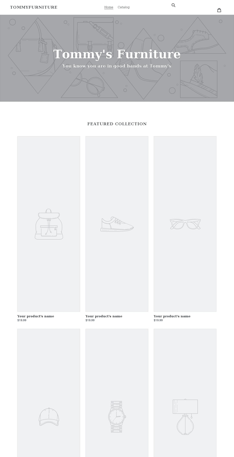 tommyfurniture.com shopify website screenshot