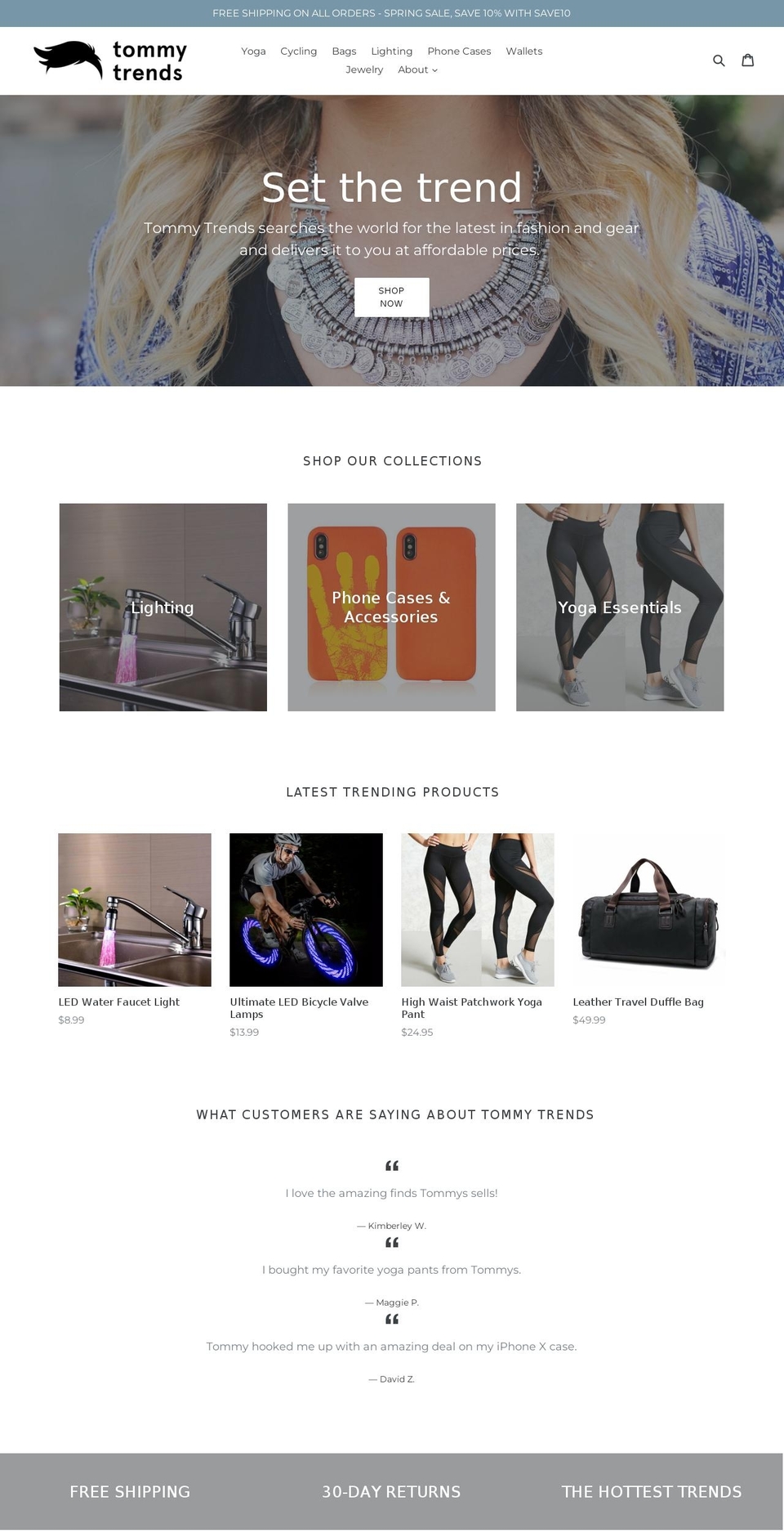 tommytrends.com — Shopify storefront screenshot