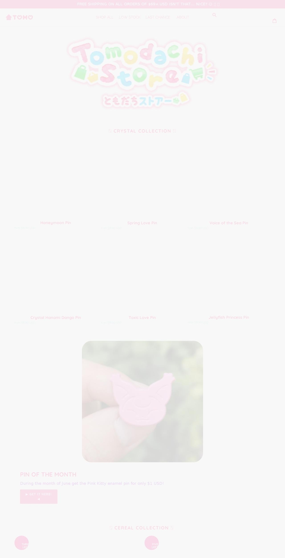 tomodachistore.com shopify website screenshot