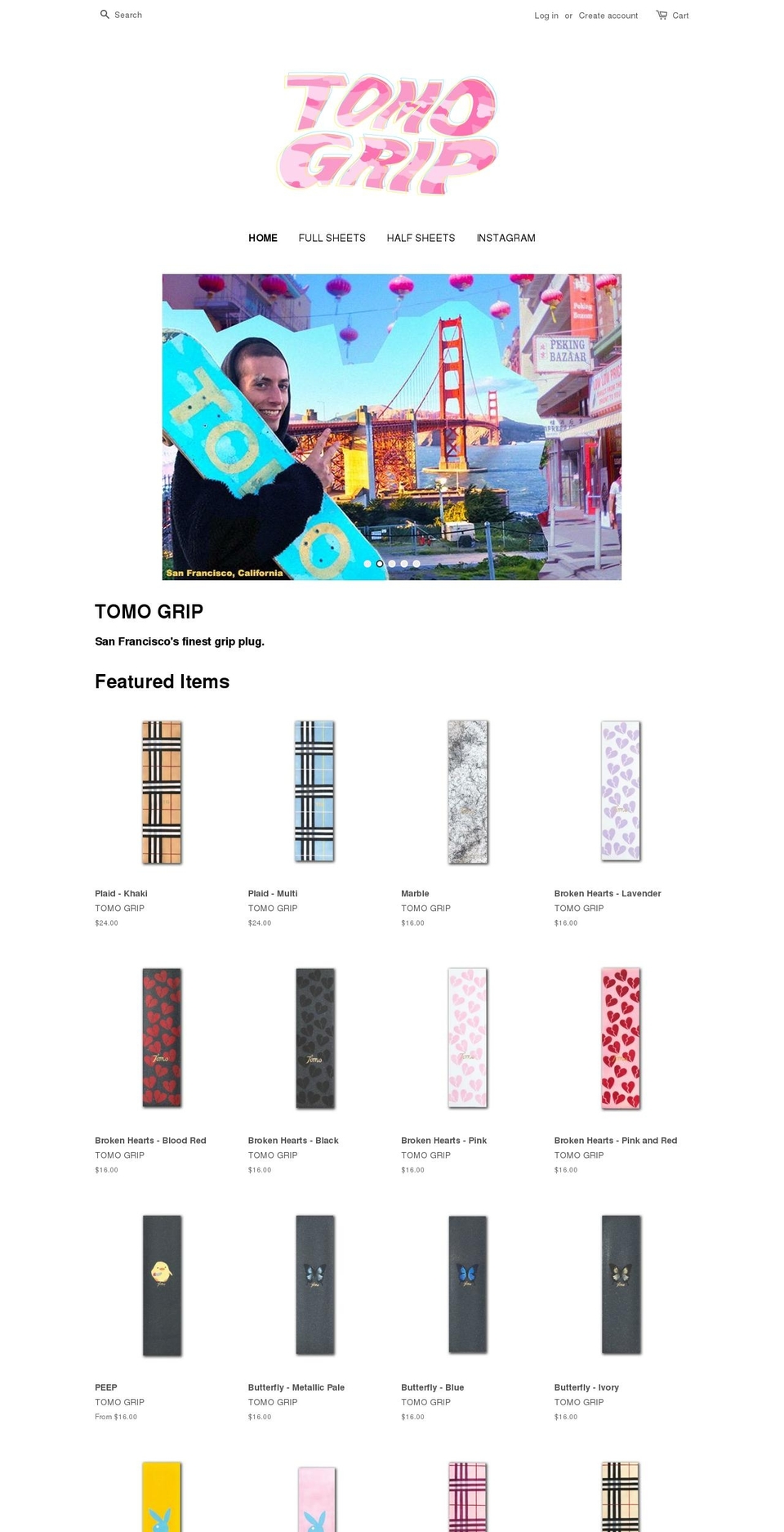 tomogrip.com shopify website screenshot
