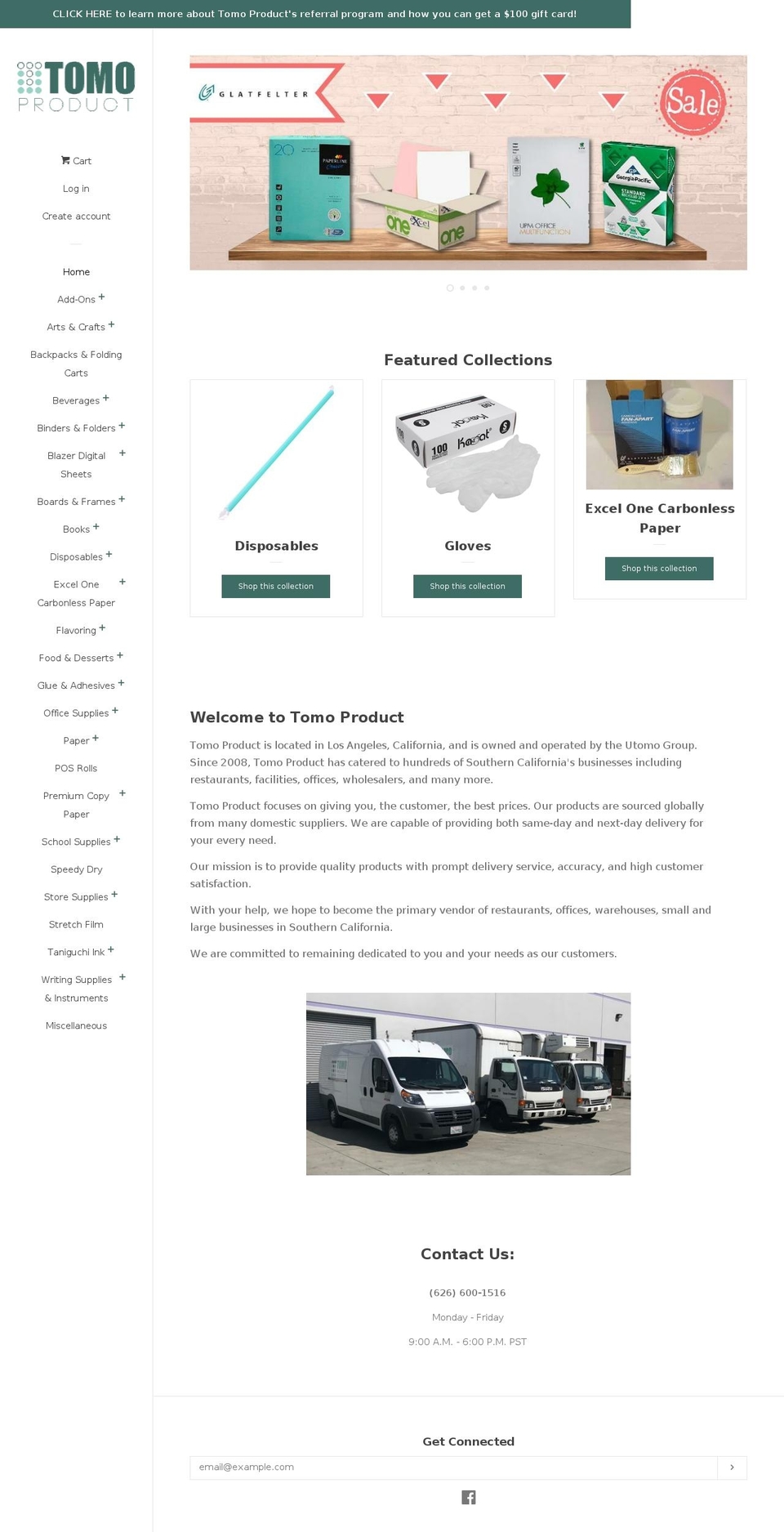 tomoproduct.com — Shopify storefront screenshot