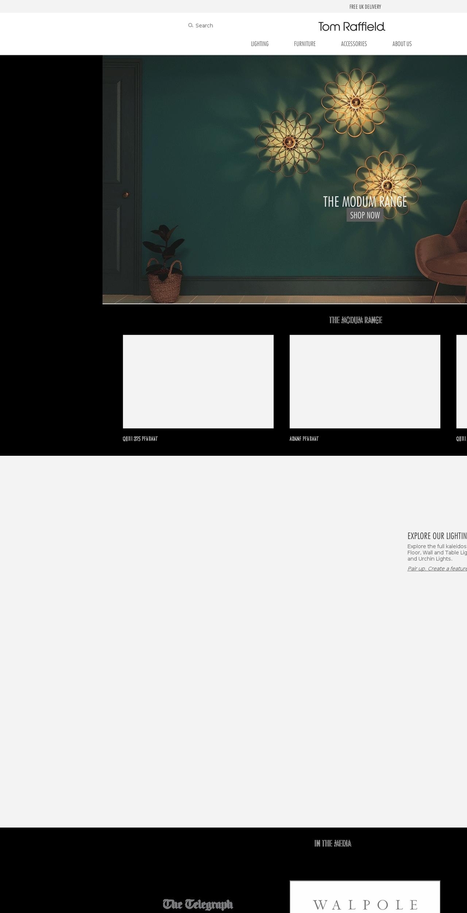 tomraffield.com shopify website screenshot