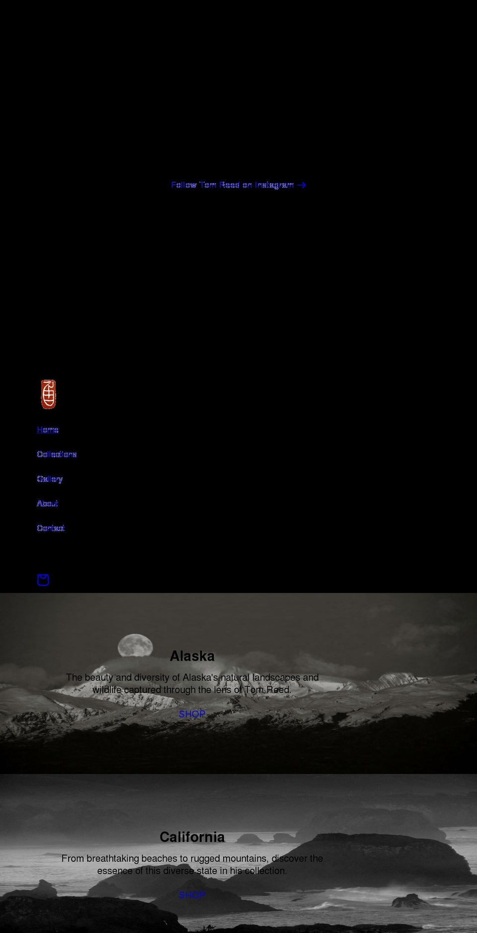 Presentation Shopify theme site example tomreed.com