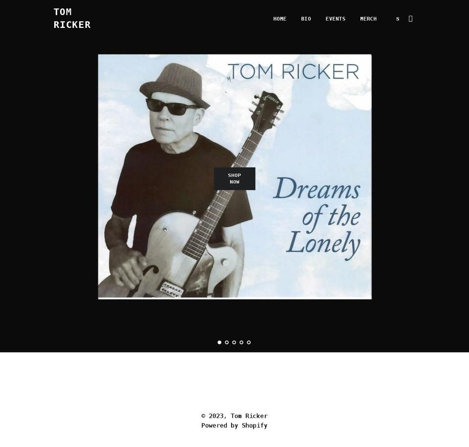 tomricker.com shopify website screenshot