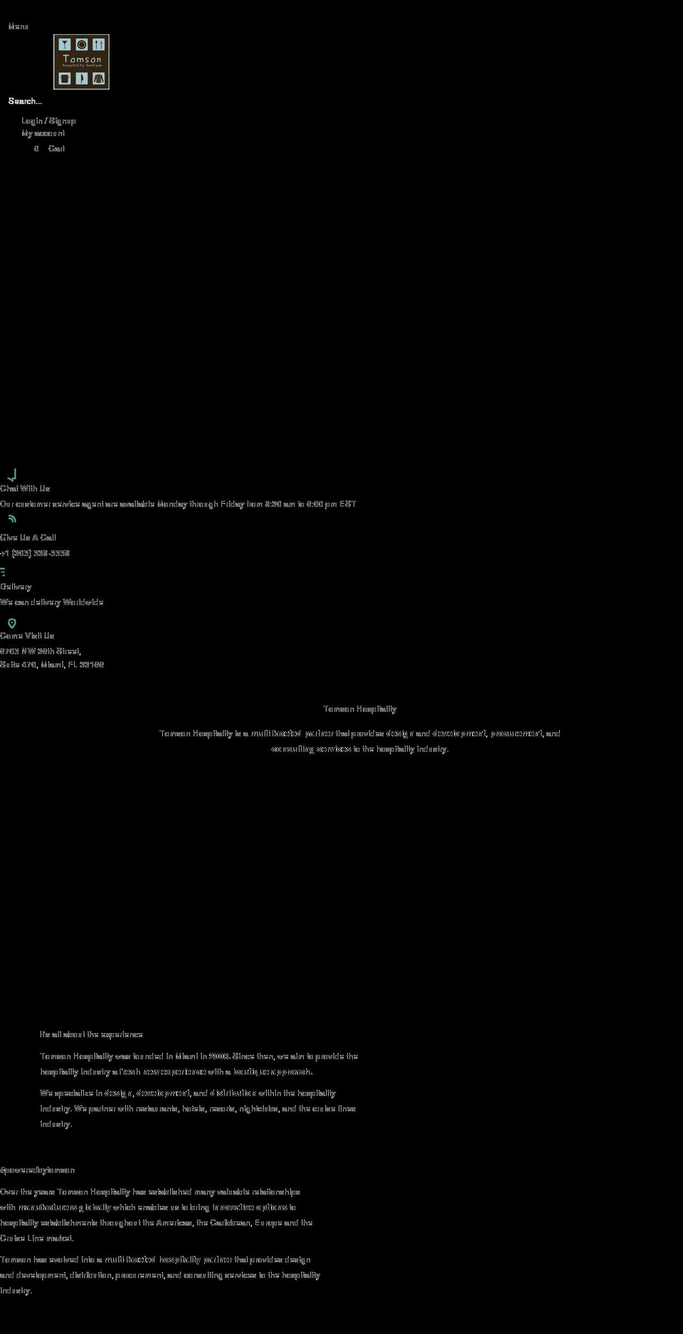 tomsonhb.com shopify website screenshot