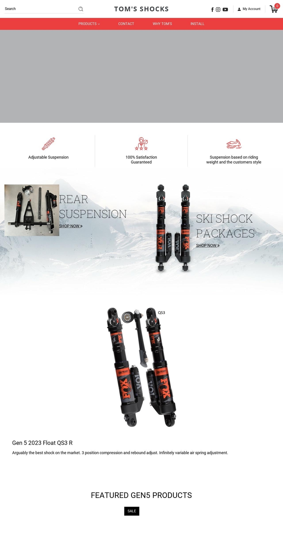 tomsshocks.com — Shopify storefront screenshot