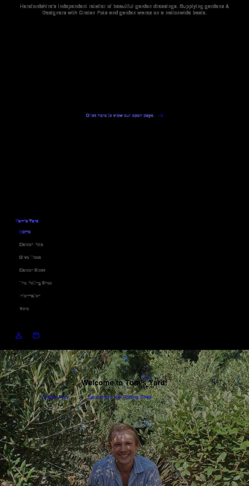 tomsyard.co.uk shopify website screenshot