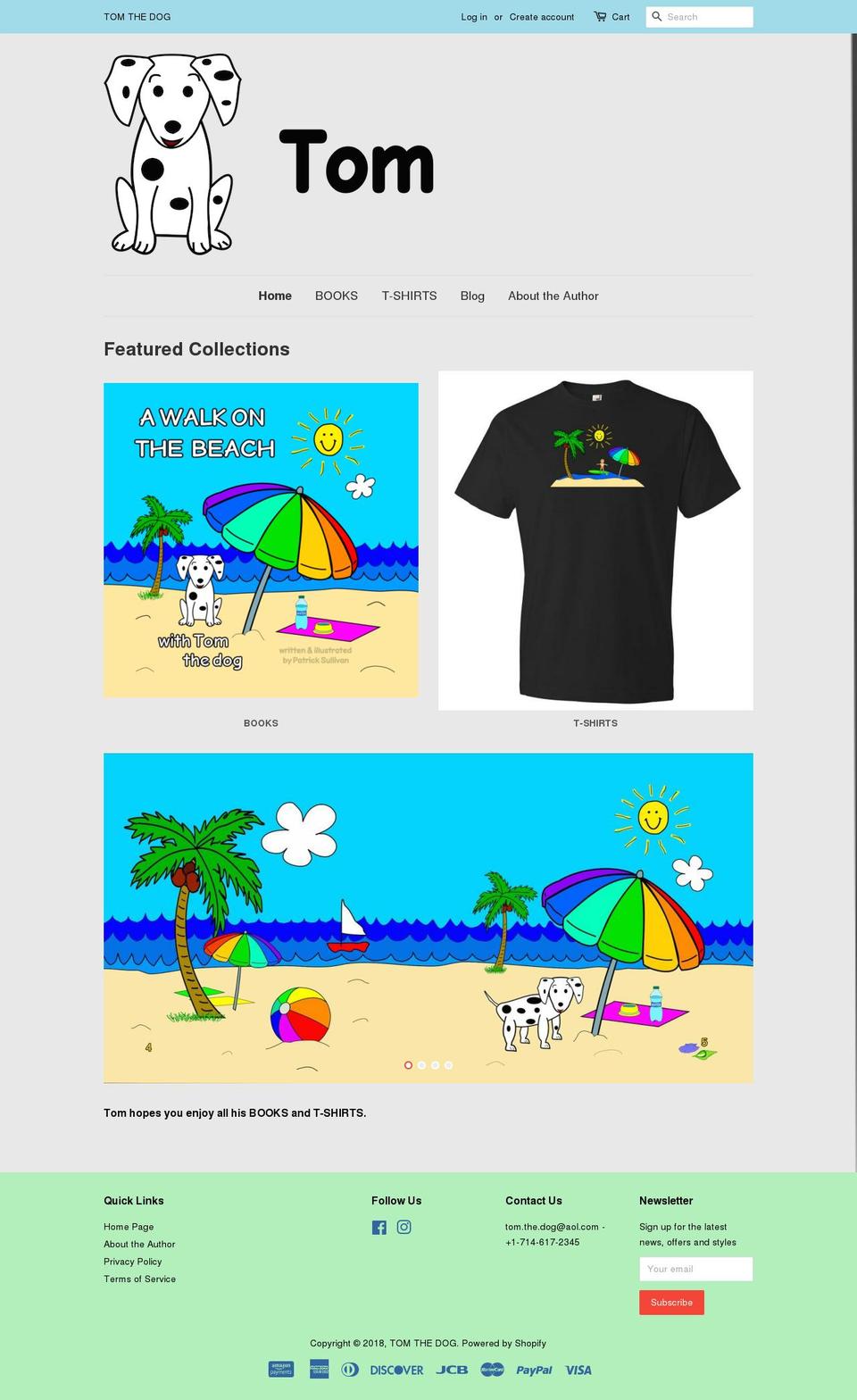 tomthedog.com — Shopify storefront screenshot