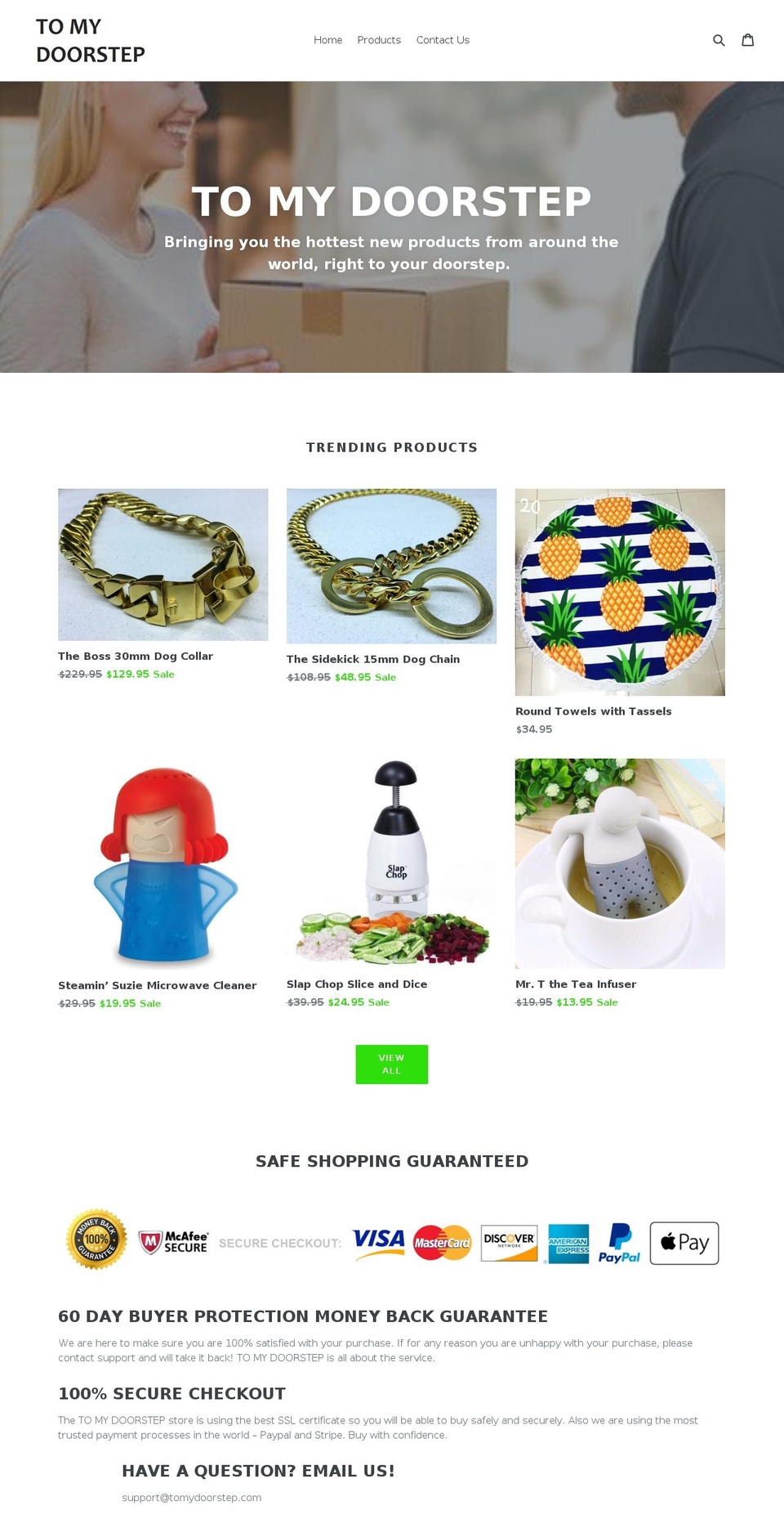 tomydoorstep.com — Shopify storefront screenshot
