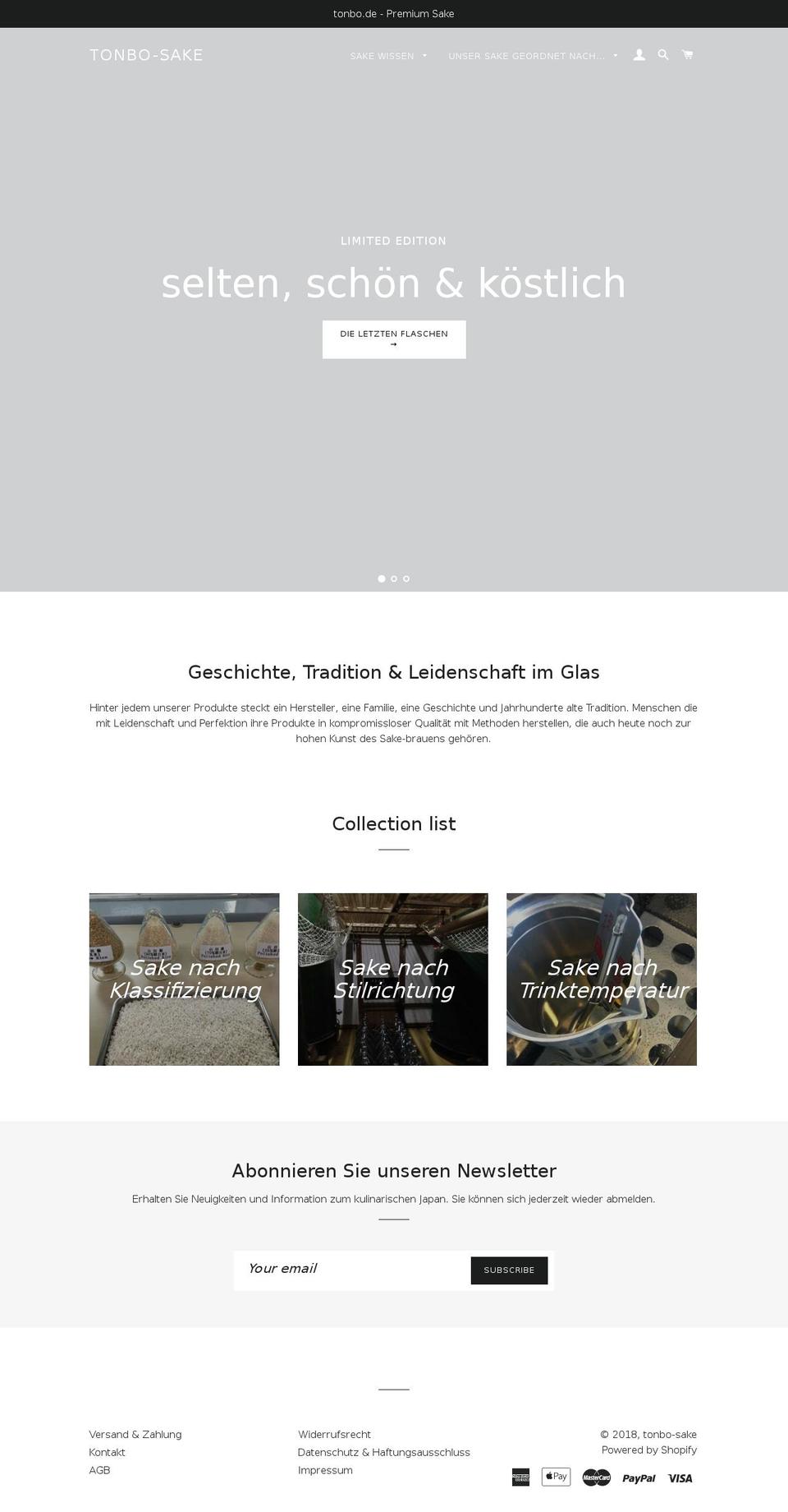 tonbo.de shopify website screenshot