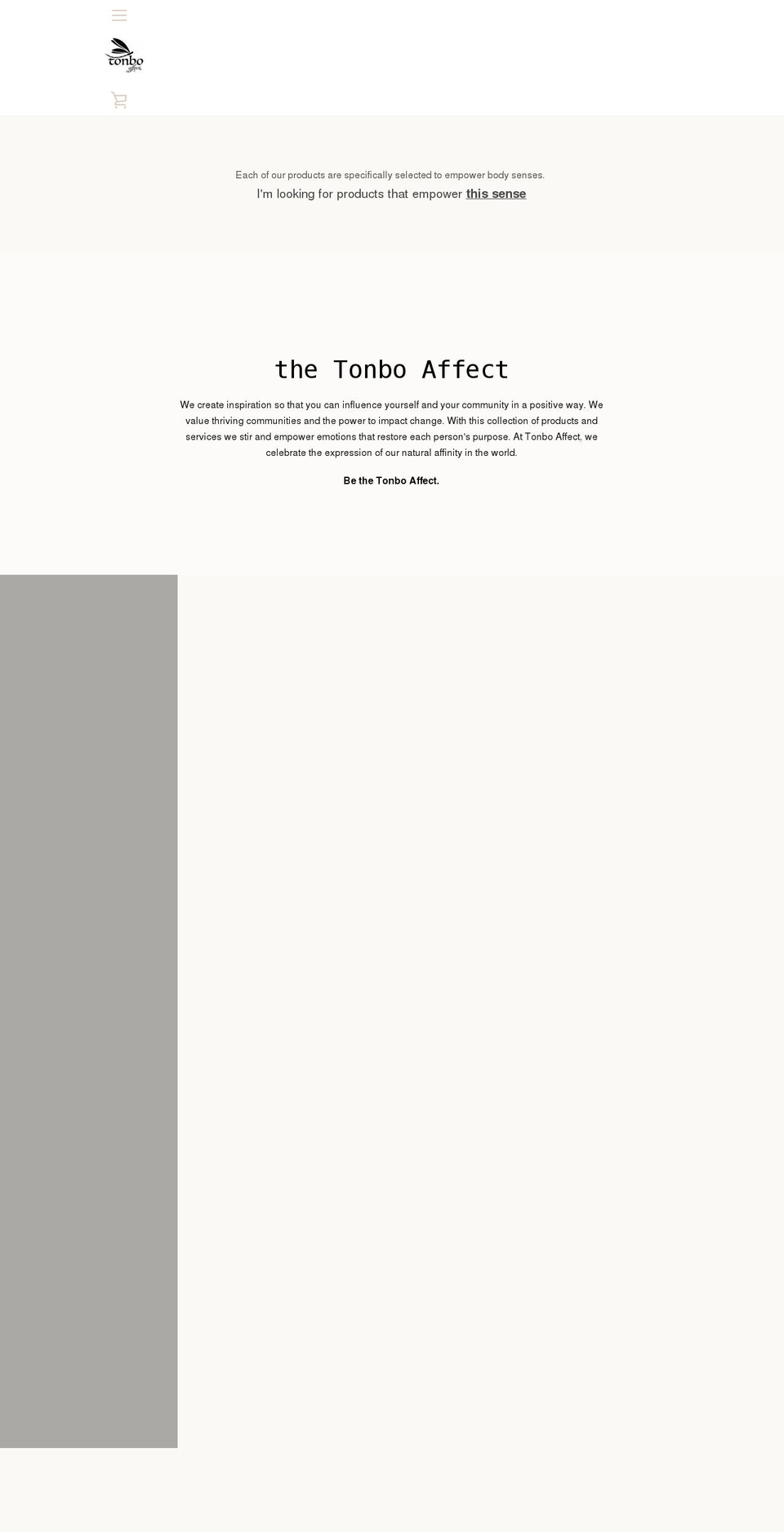tonboaffect.com shopify website screenshot