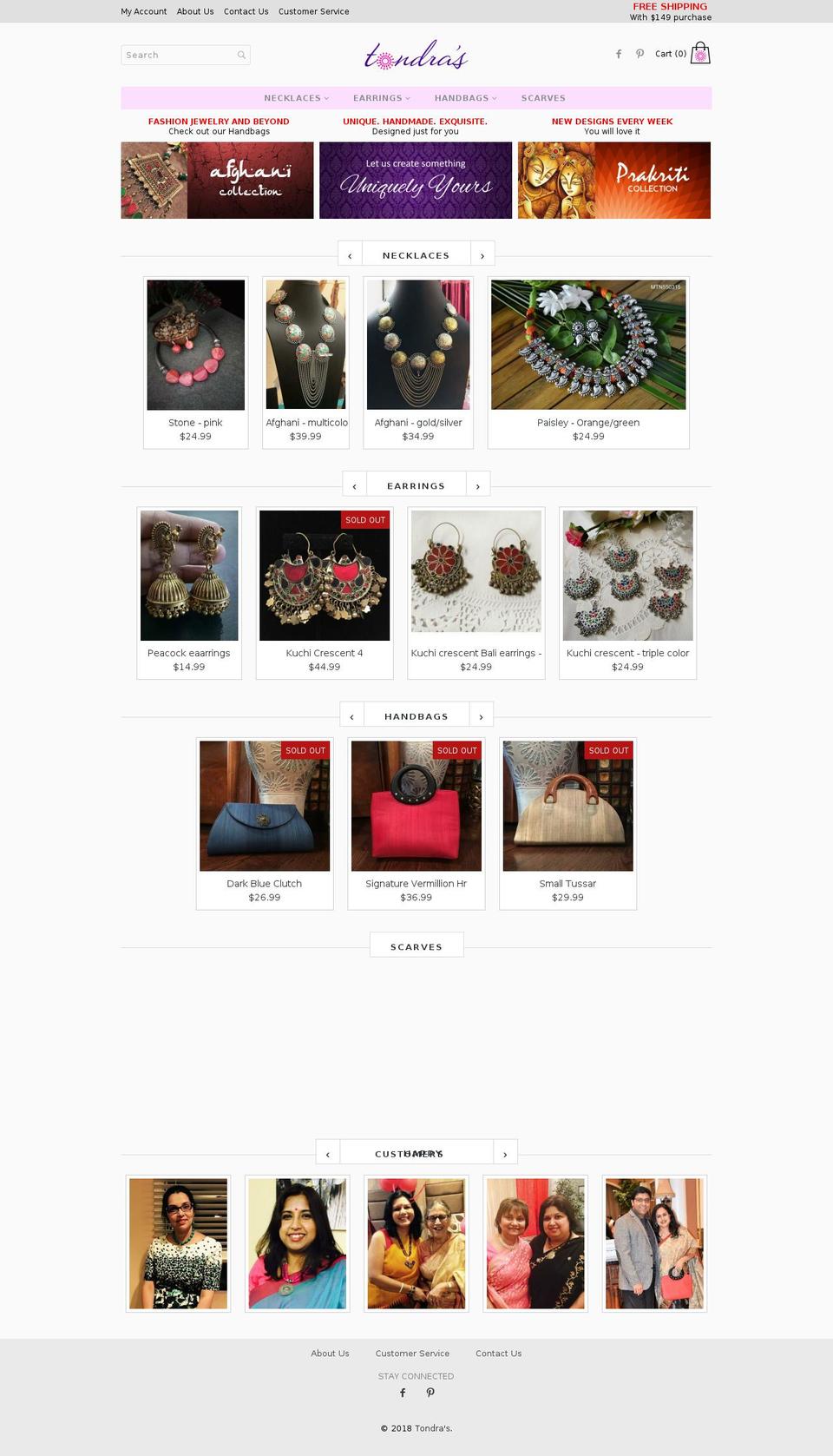tondras.com shopify website screenshot