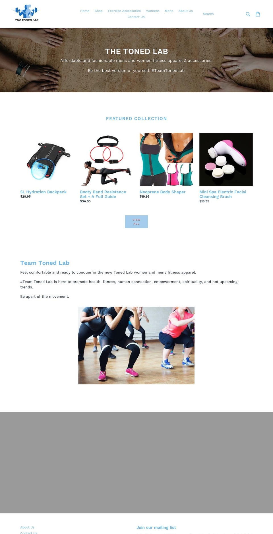 tonedlab.com shopify website screenshot