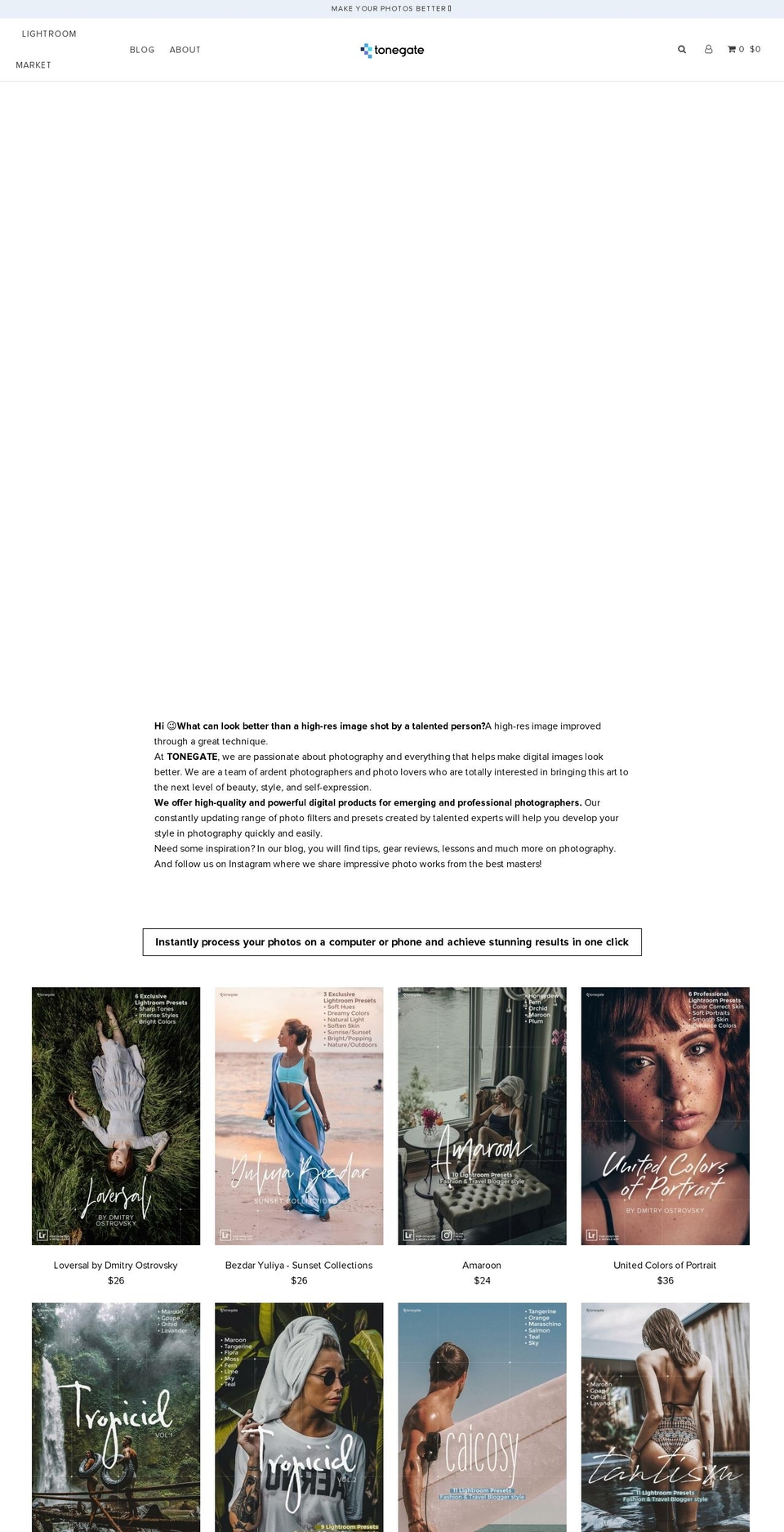 tonegate.com — Shopify storefront screenshot