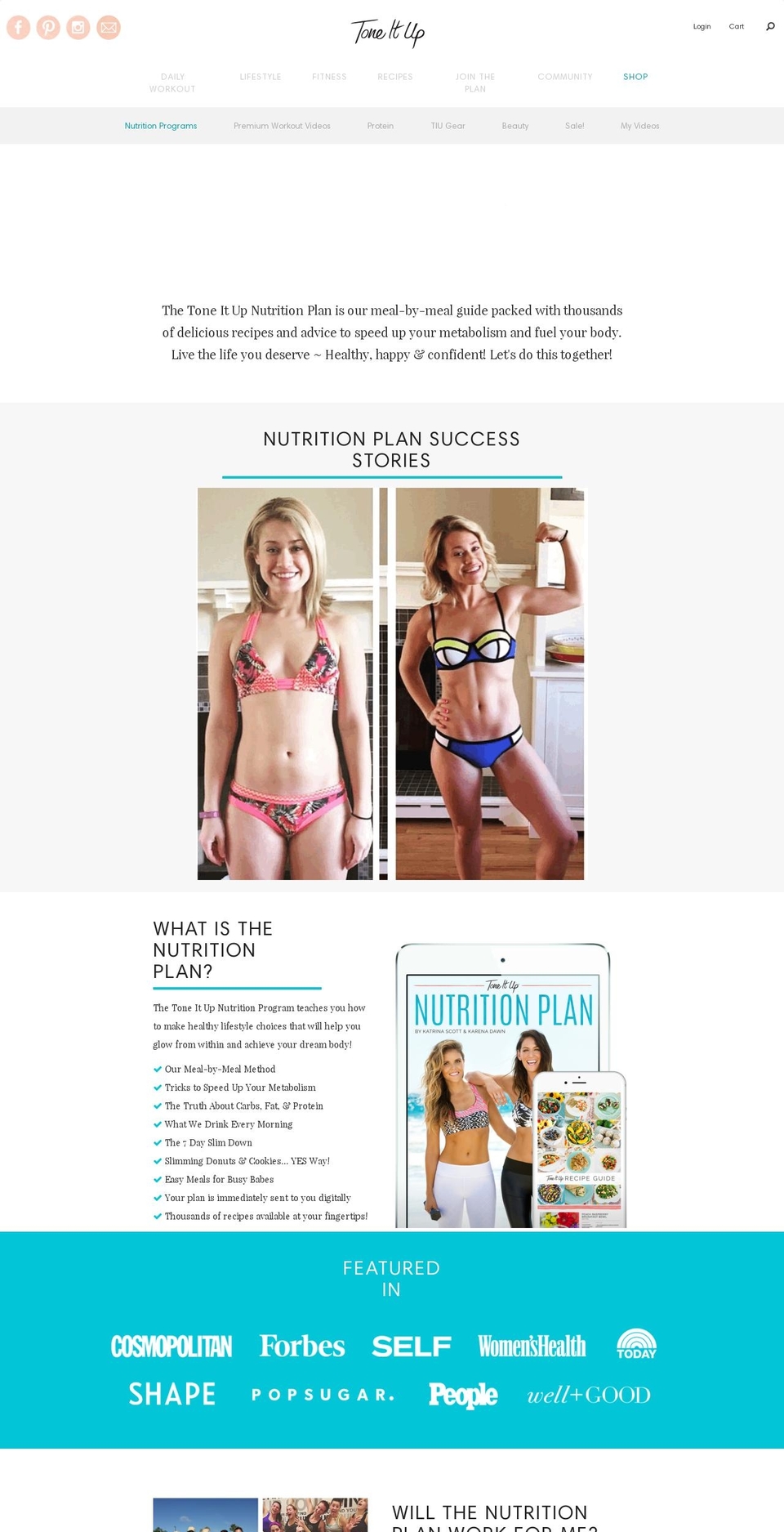 toneitupdietplan.com shopify website screenshot