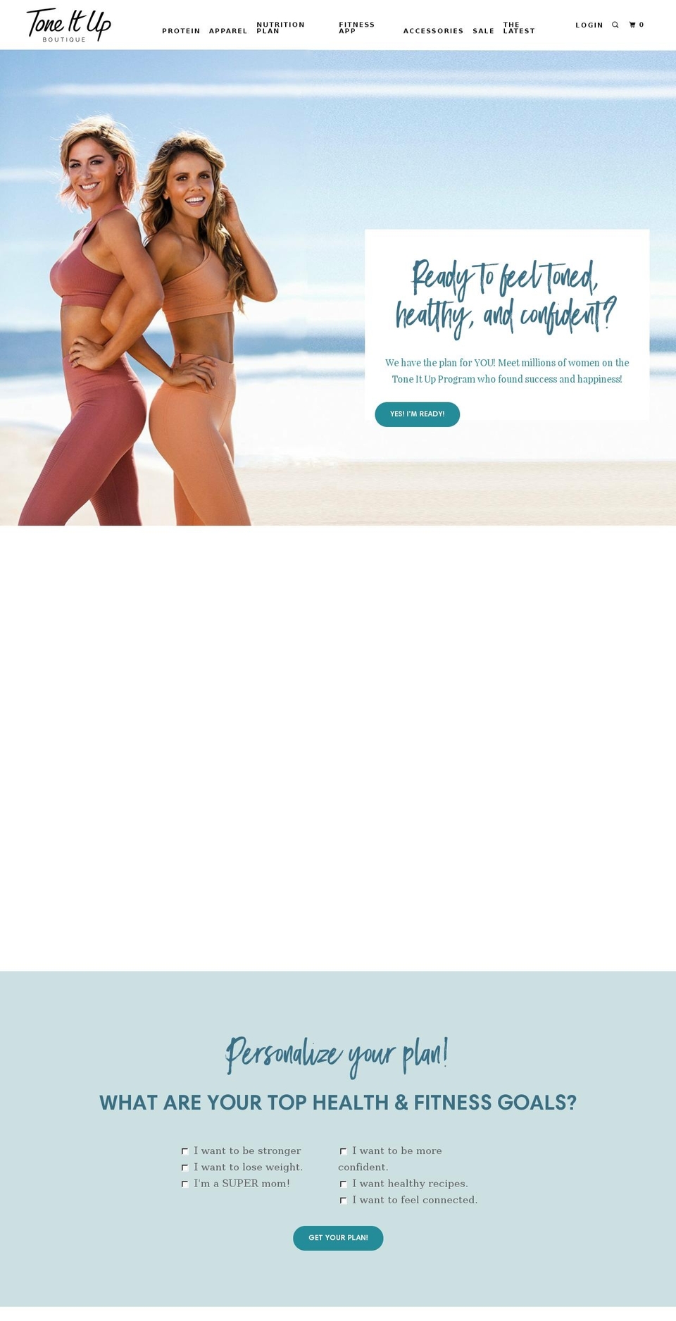 toneitupplan.com — Shopify storefront screenshot