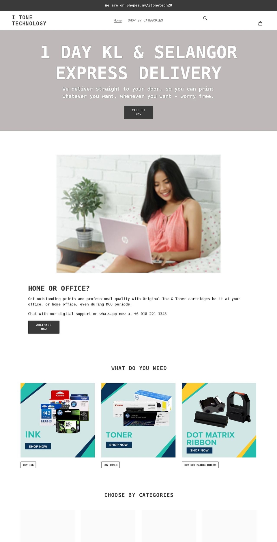 toners.my shopify website screenshot