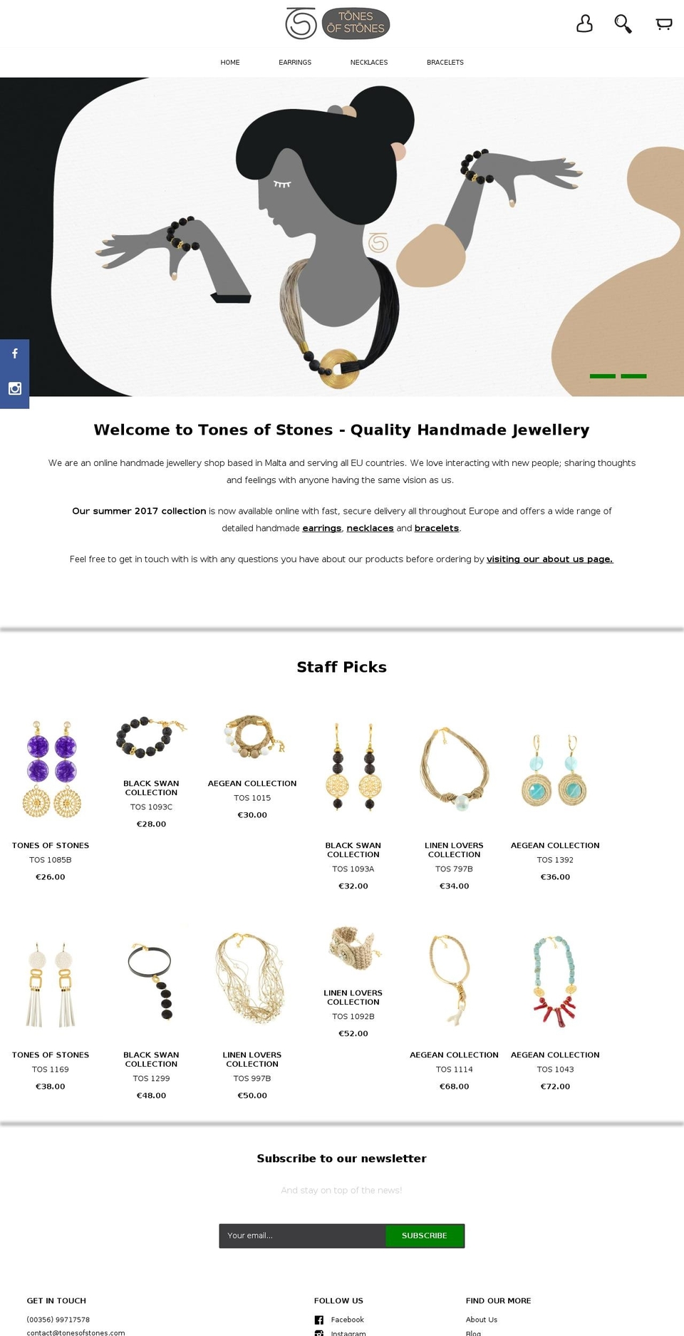 tonesofstones.com shopify website screenshot