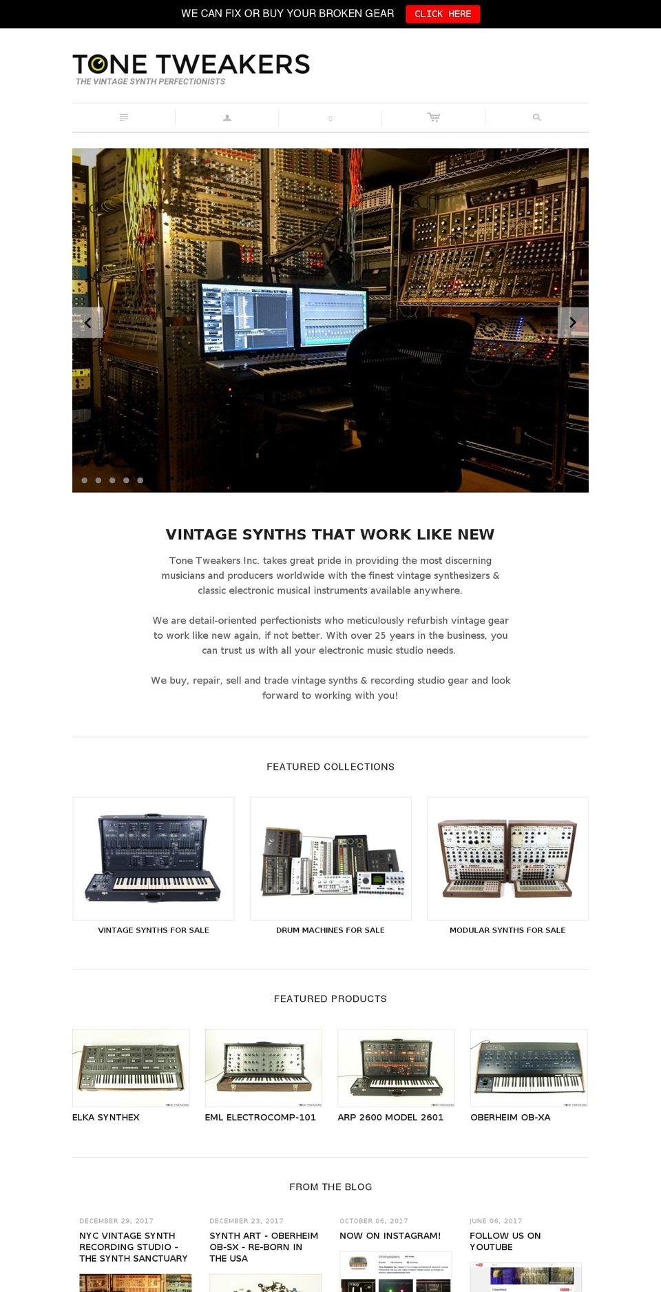 tonetweeker.com — Shopify storefront screenshot